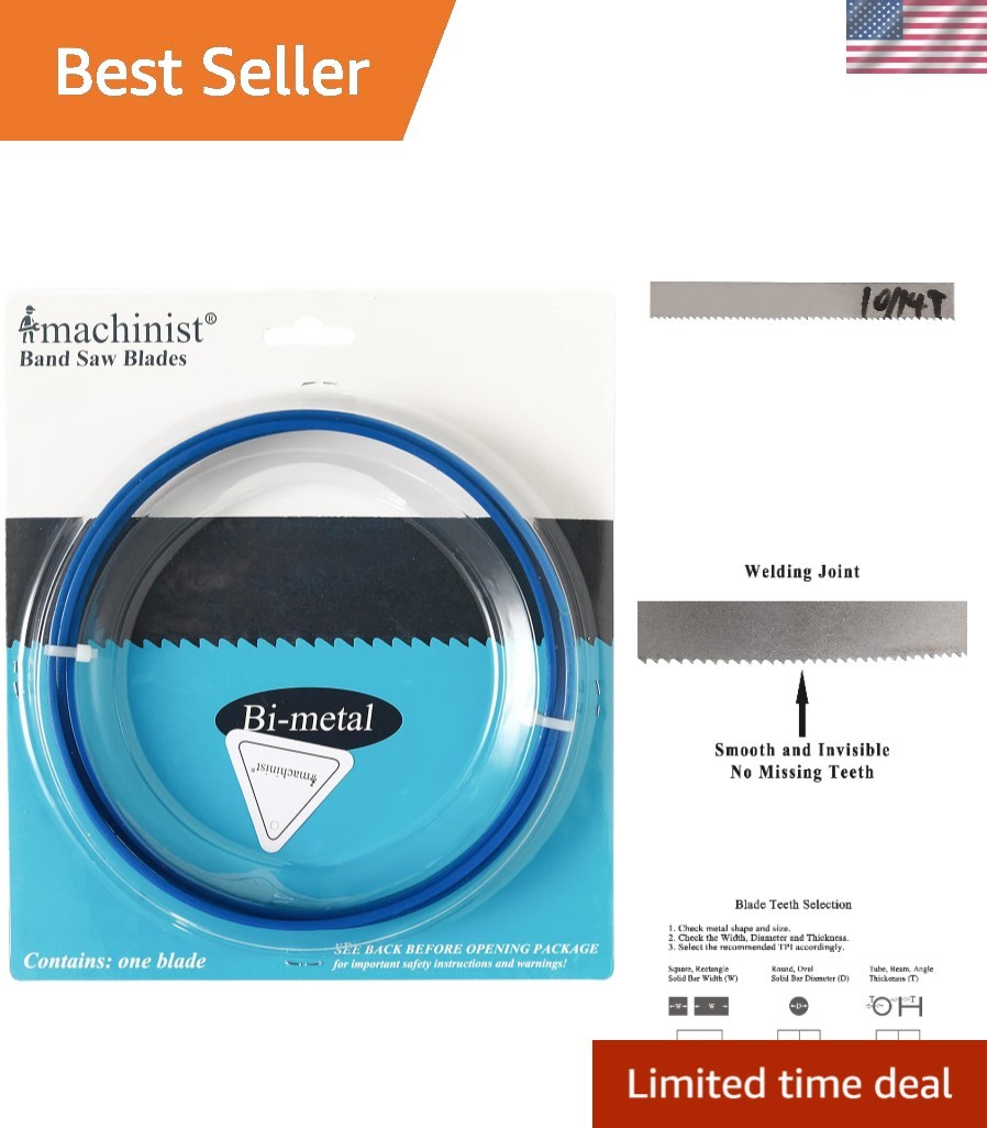 Precision M42 Bandsaw Blade, 64-1/2″ Long, 0.025″ Thick, Perfect for Hard Metals