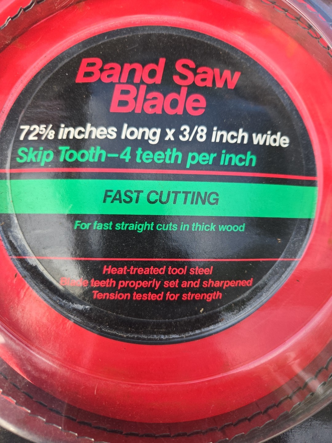 926573 Sears Craftsman 72-5/8″ Band Saw Blade 3/8” Wide 4 Teeth Inch Skip Tooth
