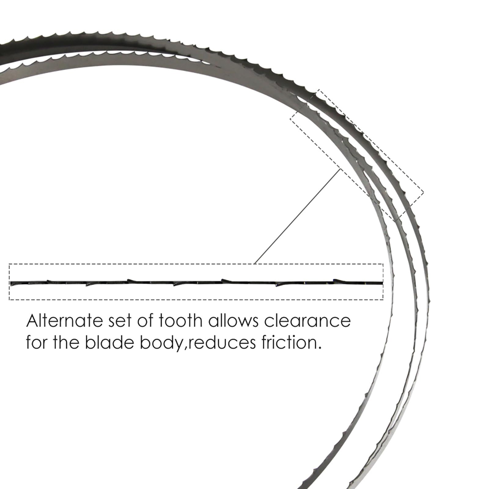 3-Pack Bandsaw Blades Set 56-1/8″ for 10″ Band Saw – 1/8″, 1/4″, 3/8″ Widths