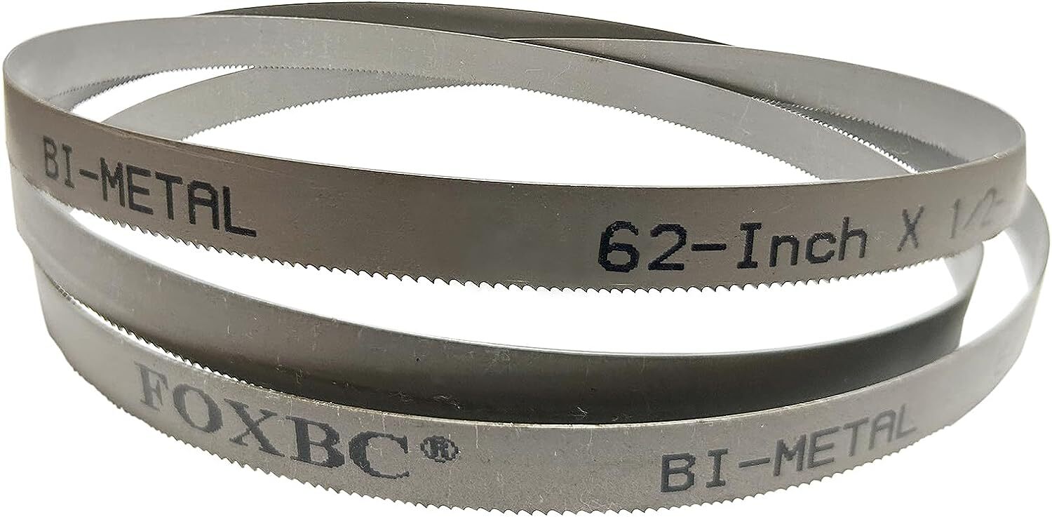 1 Pack Metal Band Saw Blades 62″ x 1/2″ x 24 TPI Metal Cutting Fits POWERTEC
