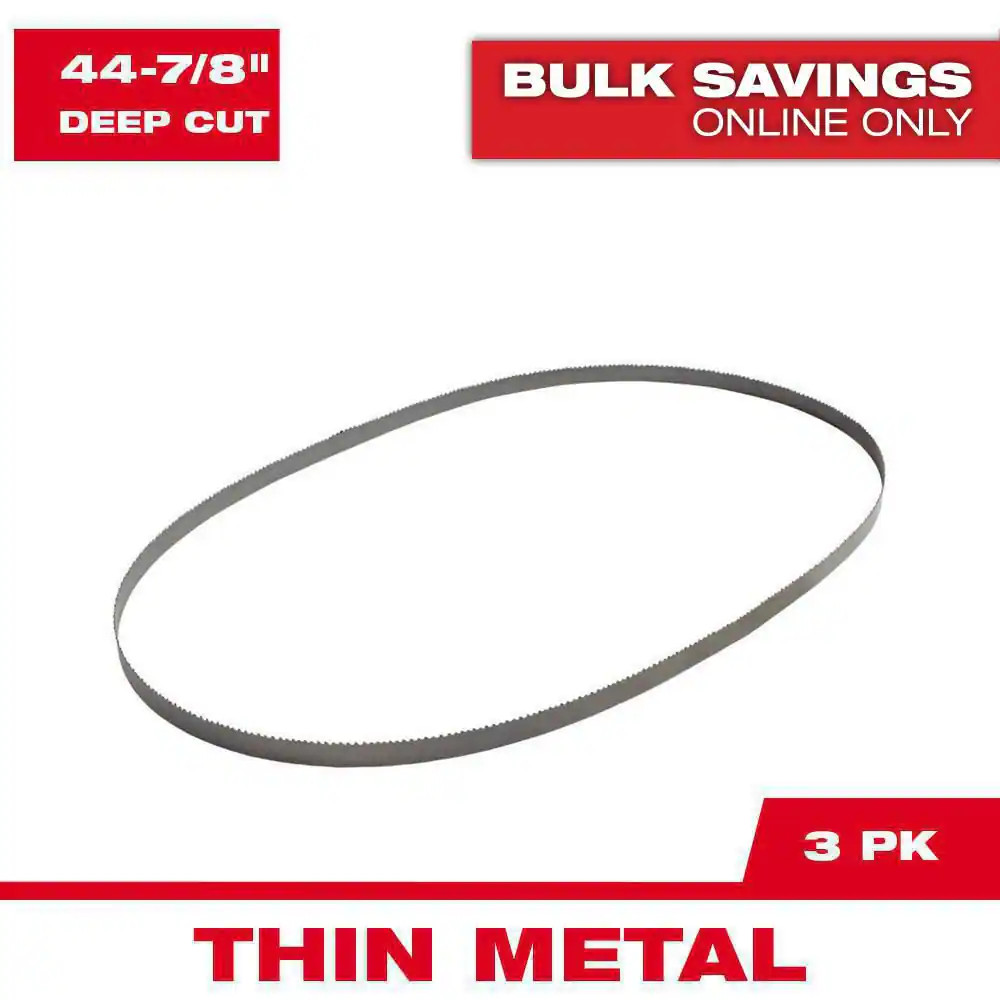44-7/8 In. 24 TPI Deep Cut Portable Bi-Metal Band Saw Blade (3-Pack) for M18 Fue