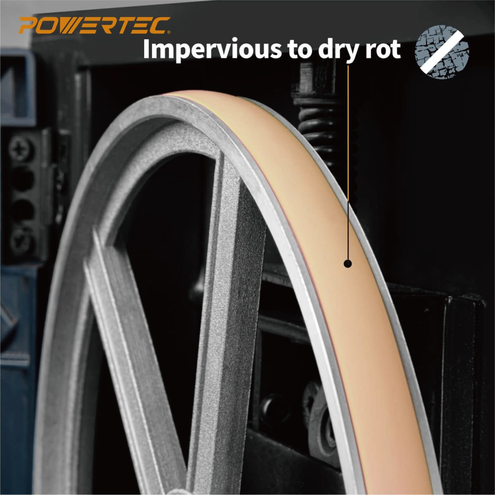 POWERTEC 59-1/2 Inch Bandsaw Blades Assortment w/ 9 Inch Band Saw Tires