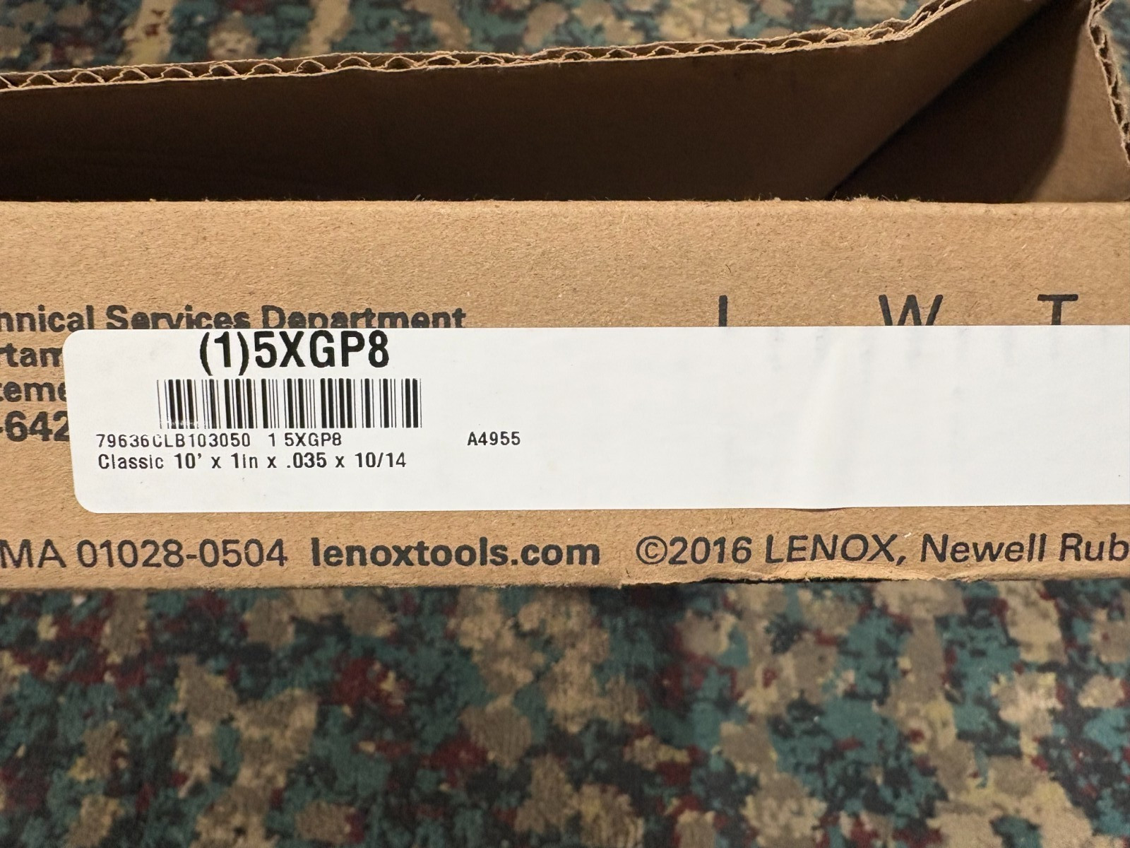 LENOX 79636CLB103050 Band Saw Blade,10 ft. L ,1 In. W x .035 x 10/14 #5XGP8 NEW