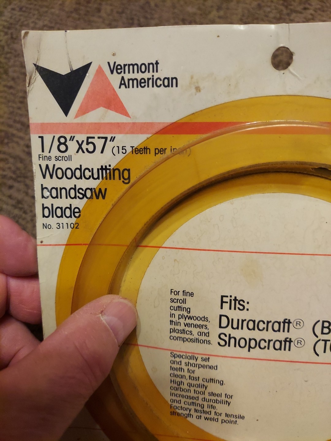 Vermont American Woodcutting Bandsaw Blade NOS. ONLY 1 @ PRICE