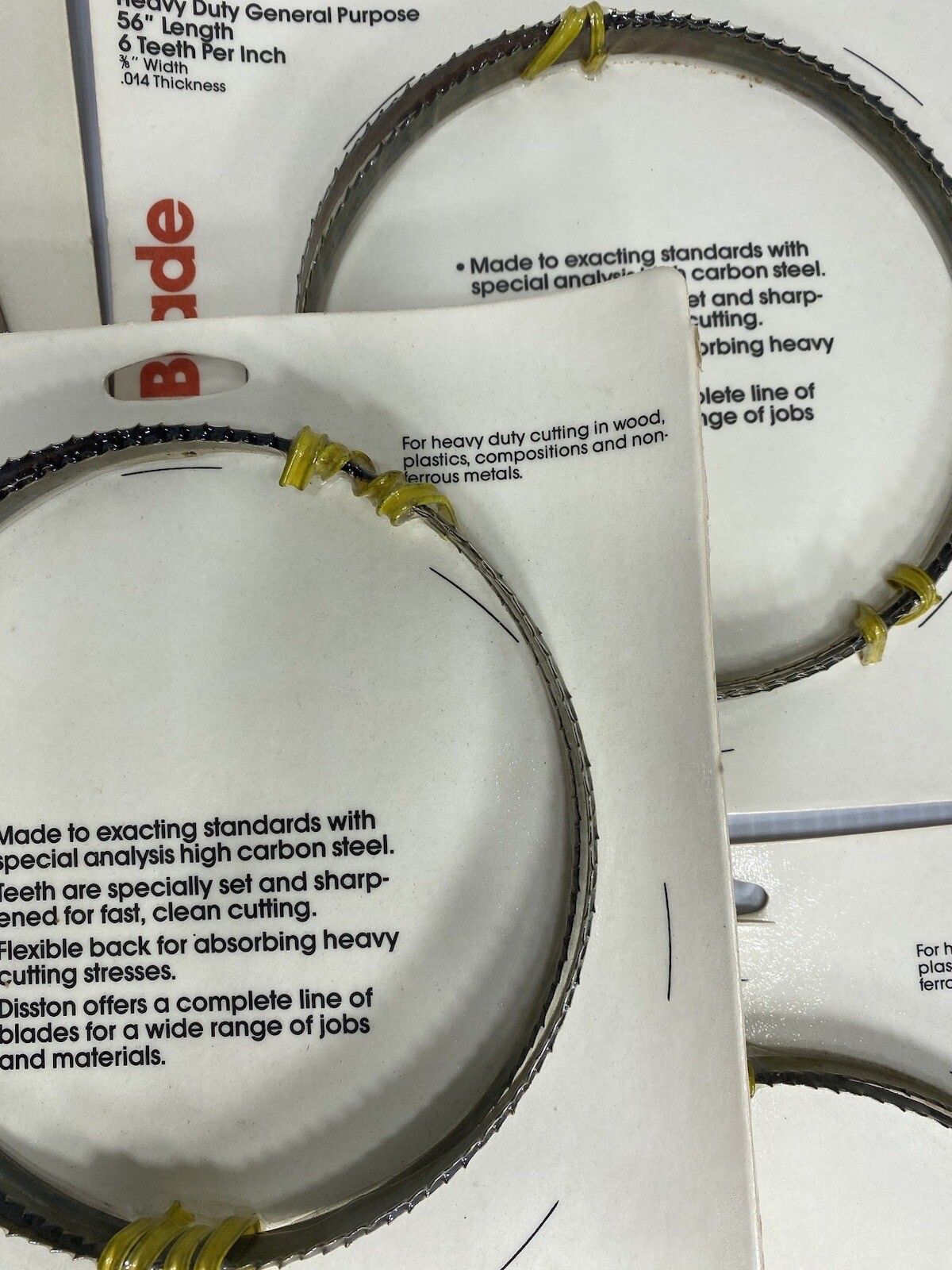 5 Disston Band Saw Blade 56” Length 3/8 Width .014 Thickness 6 Teeth inch 1040