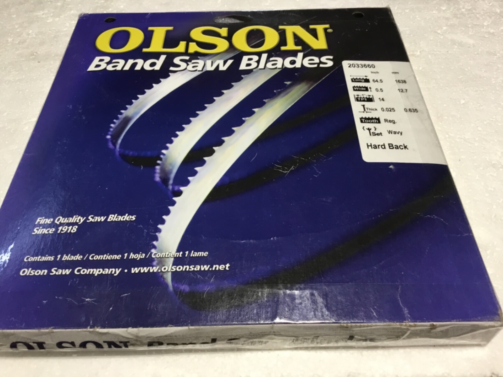OLSON #2033660 BAND SAW BLADE 64.5″x0.5″x0.025″ 14 TPI BRAND NEW IN BOX