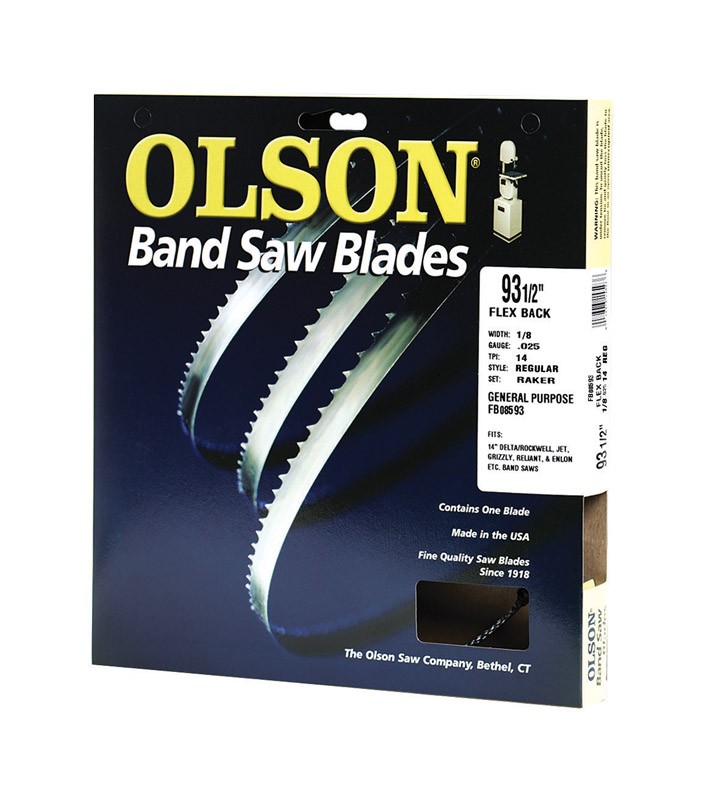 Olson 93.5 in Carbon Steel Band Saw Blade 14 TPI Regular Teeth 0.1 in W