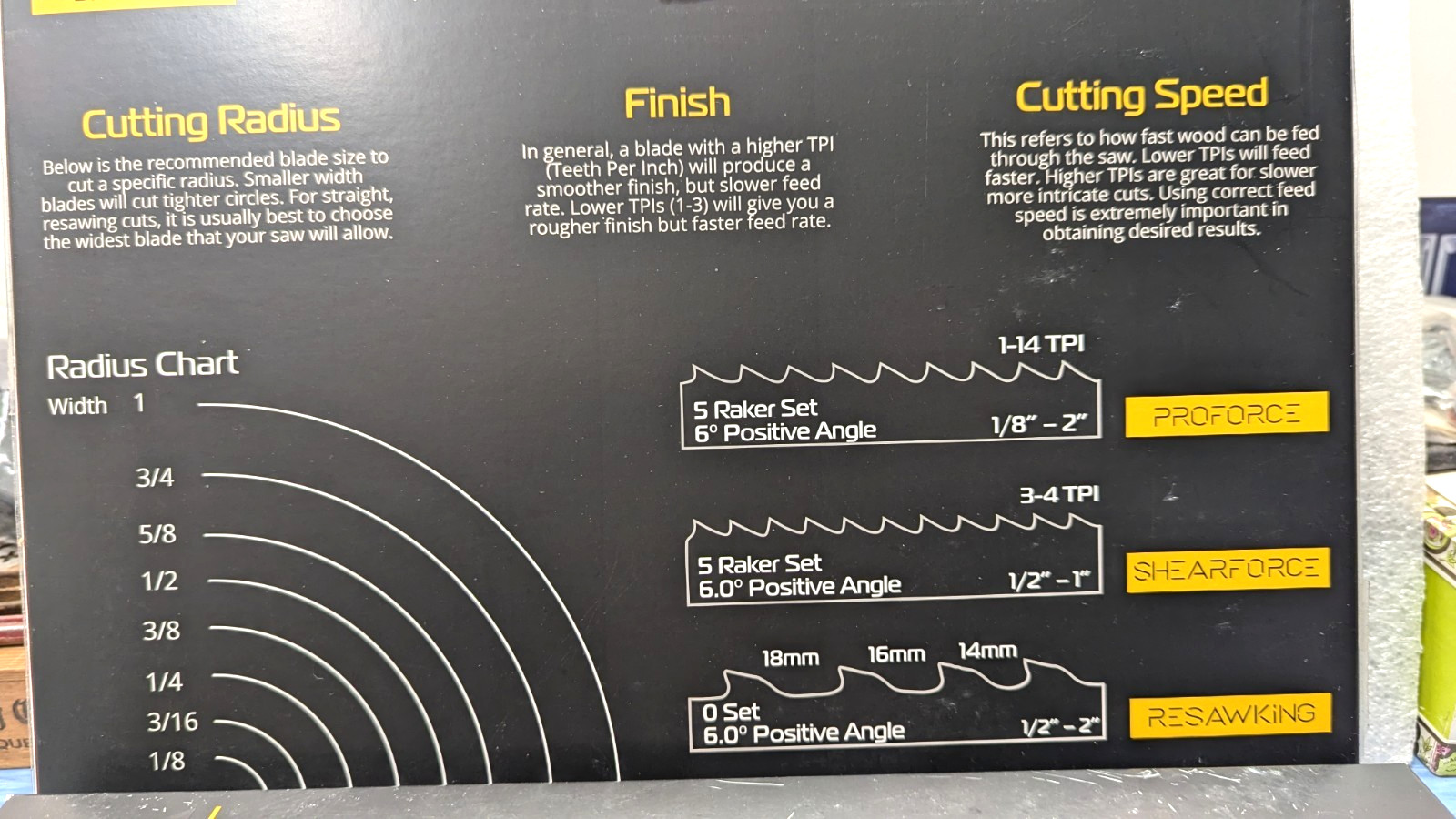 Laguna Pro Force Bandsaw Blade 1/2″ 3TPI 105″ Boxed NOS