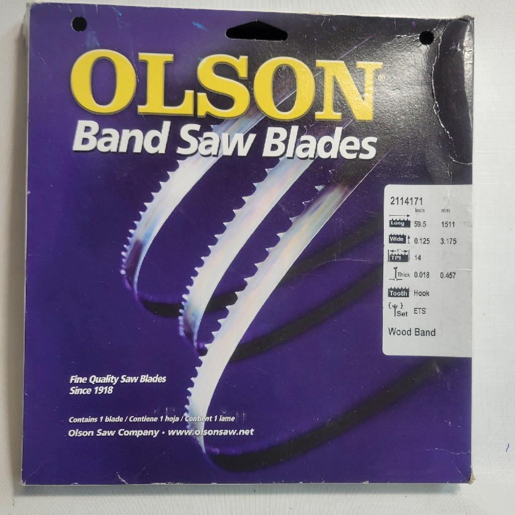 OLSON 2114171 WOOD CUTTING BAND SAW BLADE 59.5″x 0.125″x 14 TPI HOOK TOOTH NEW