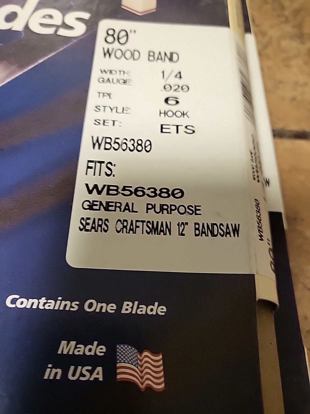 Olson Flex Back Band Saw Blade 80″ ix 1/4″, 6 TPI, Skip Raker.sears Craftsman