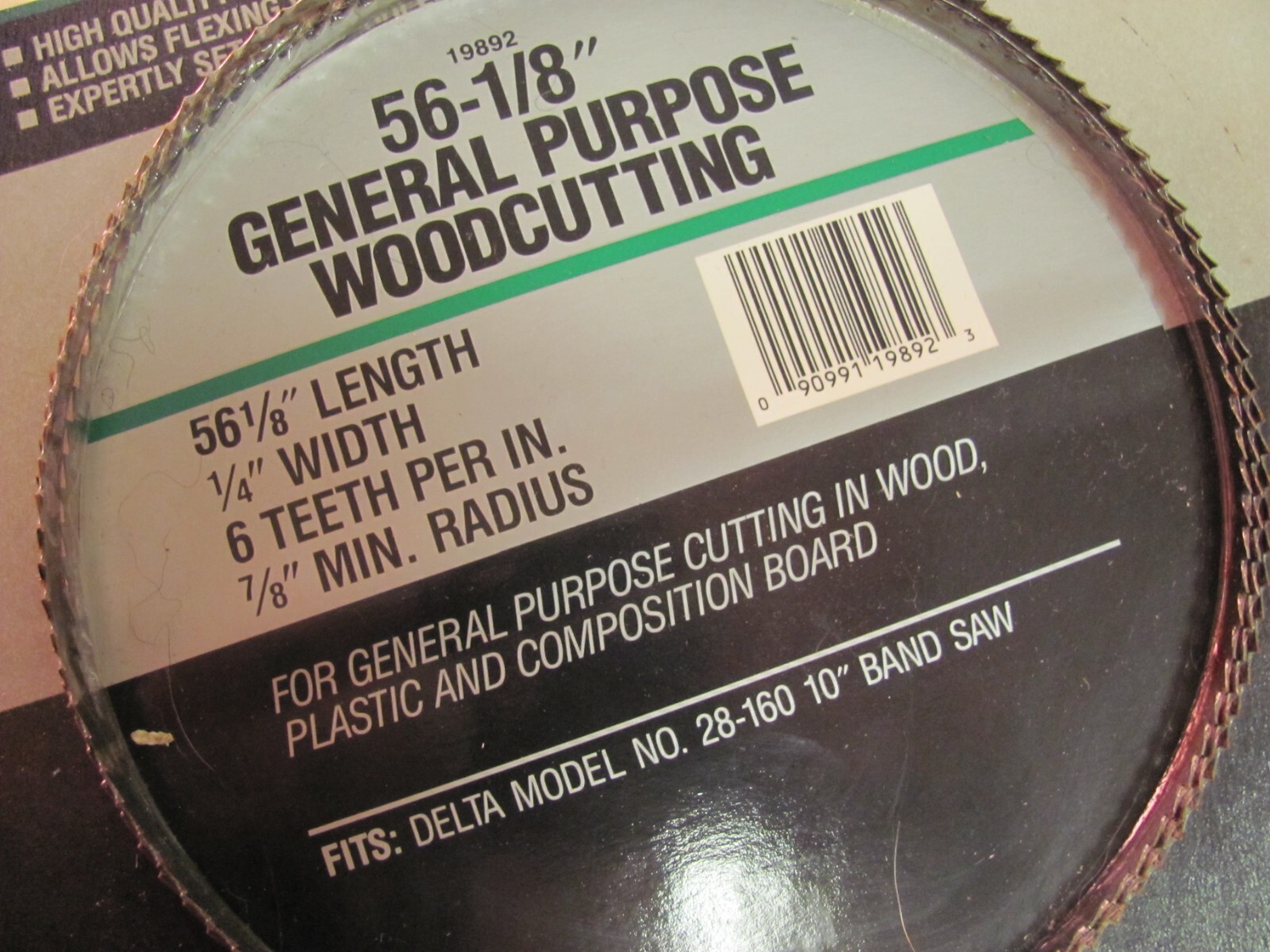 Credo Band Saw Blade 19892 – 56-1/8″ x 1/4″ Width x 7/8″ Min. Radius – 6 TPI