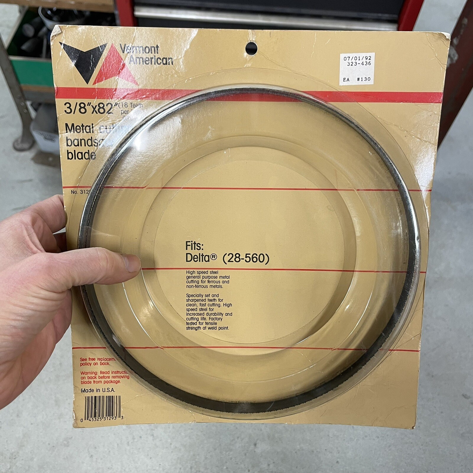 Band Saw Blade Vermont American 31289 Wood Cutting 3/8″ x 82″ x 4 TPI ~ NOS