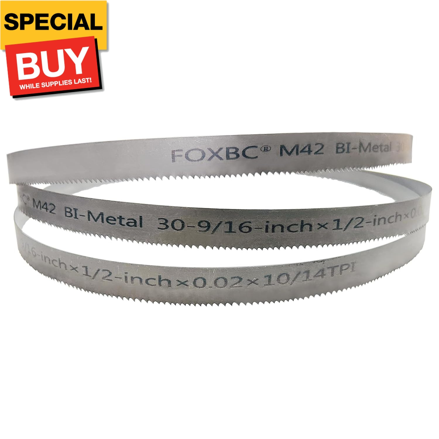 30-9/16 inch Bandsaw Blades 10/14 TPI, 30-9/16″ x 1/2″ x .020″, Replacement for