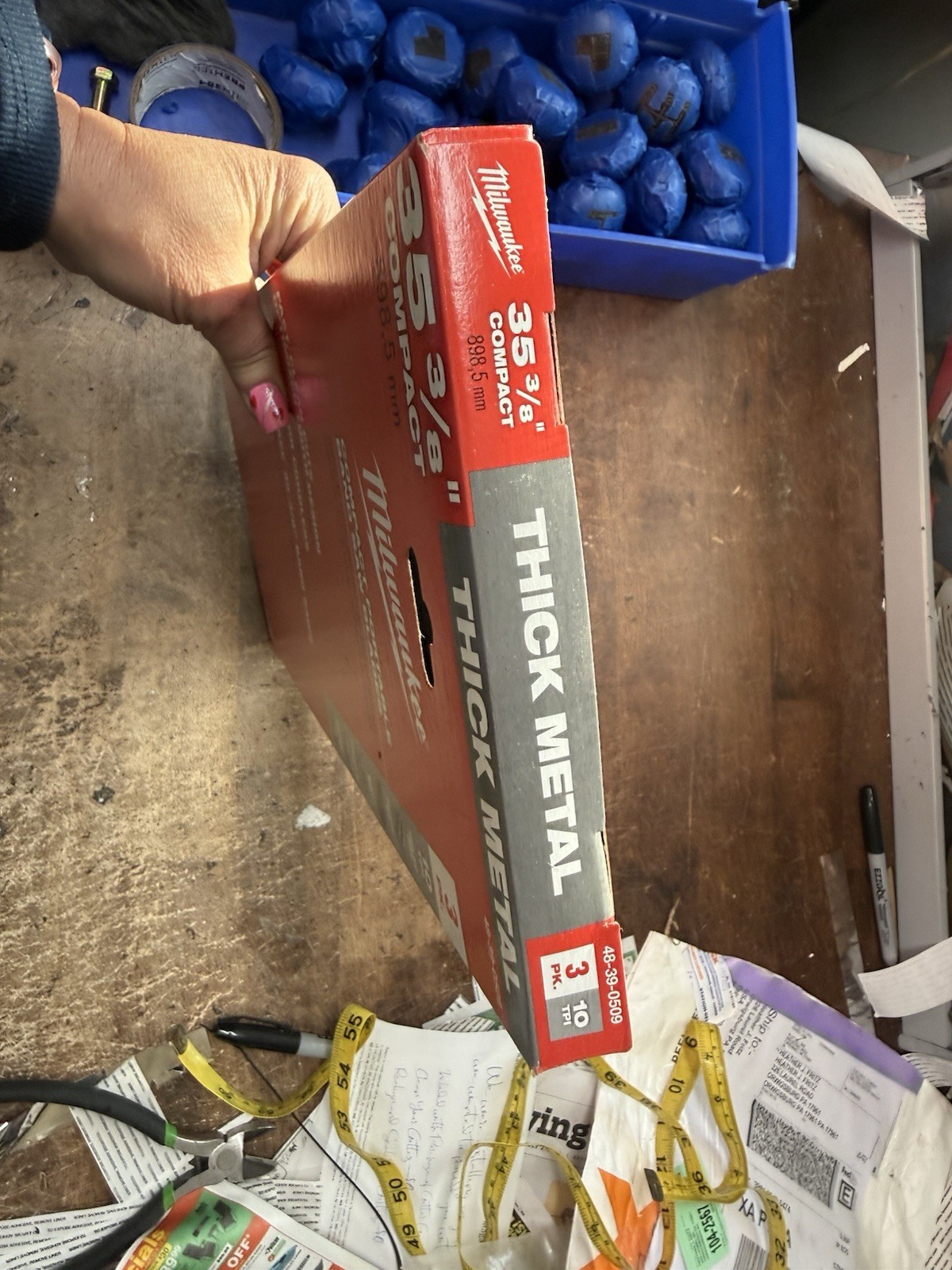 Milwaukee 48-39-0609 35-3/8″ 8-10 TPI Extreme Thick Metal Bandsaw Blades 3PK