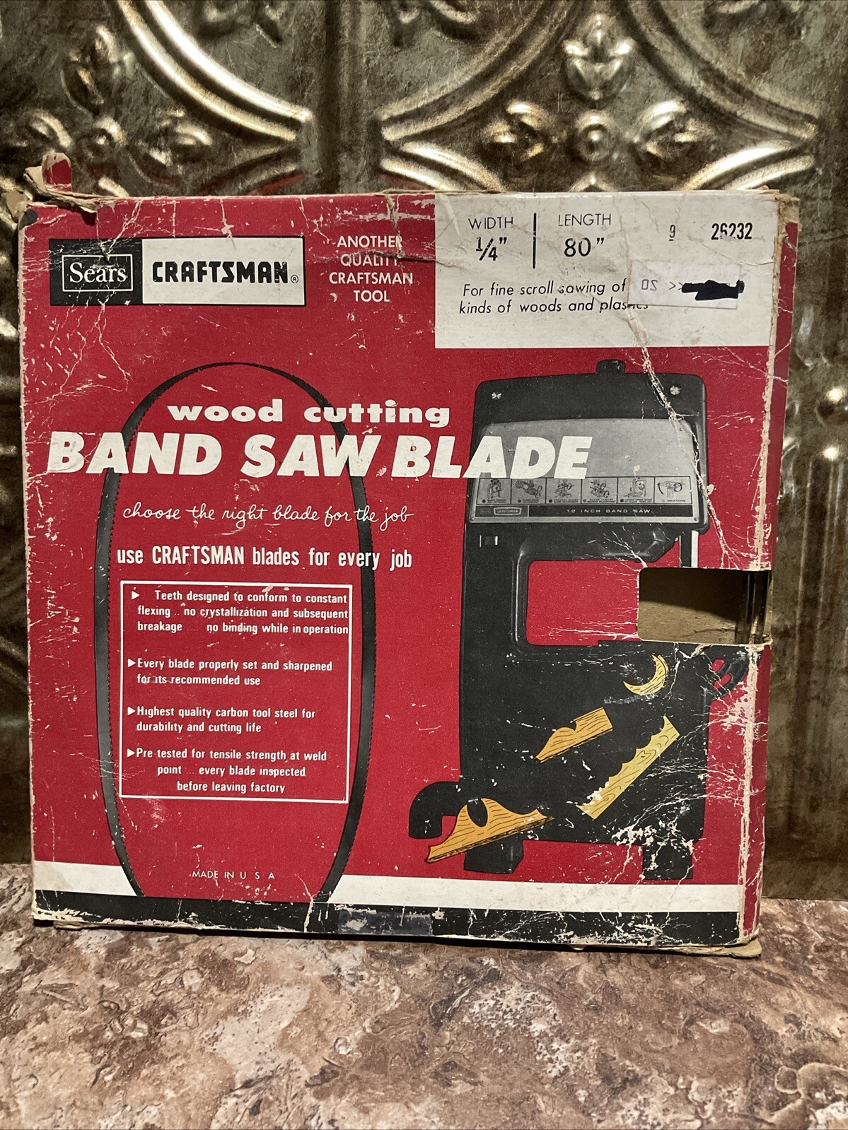 Sears Craftsman 80” Band Saw Blade 9-26232/26232 Vintage NOS Made in USA