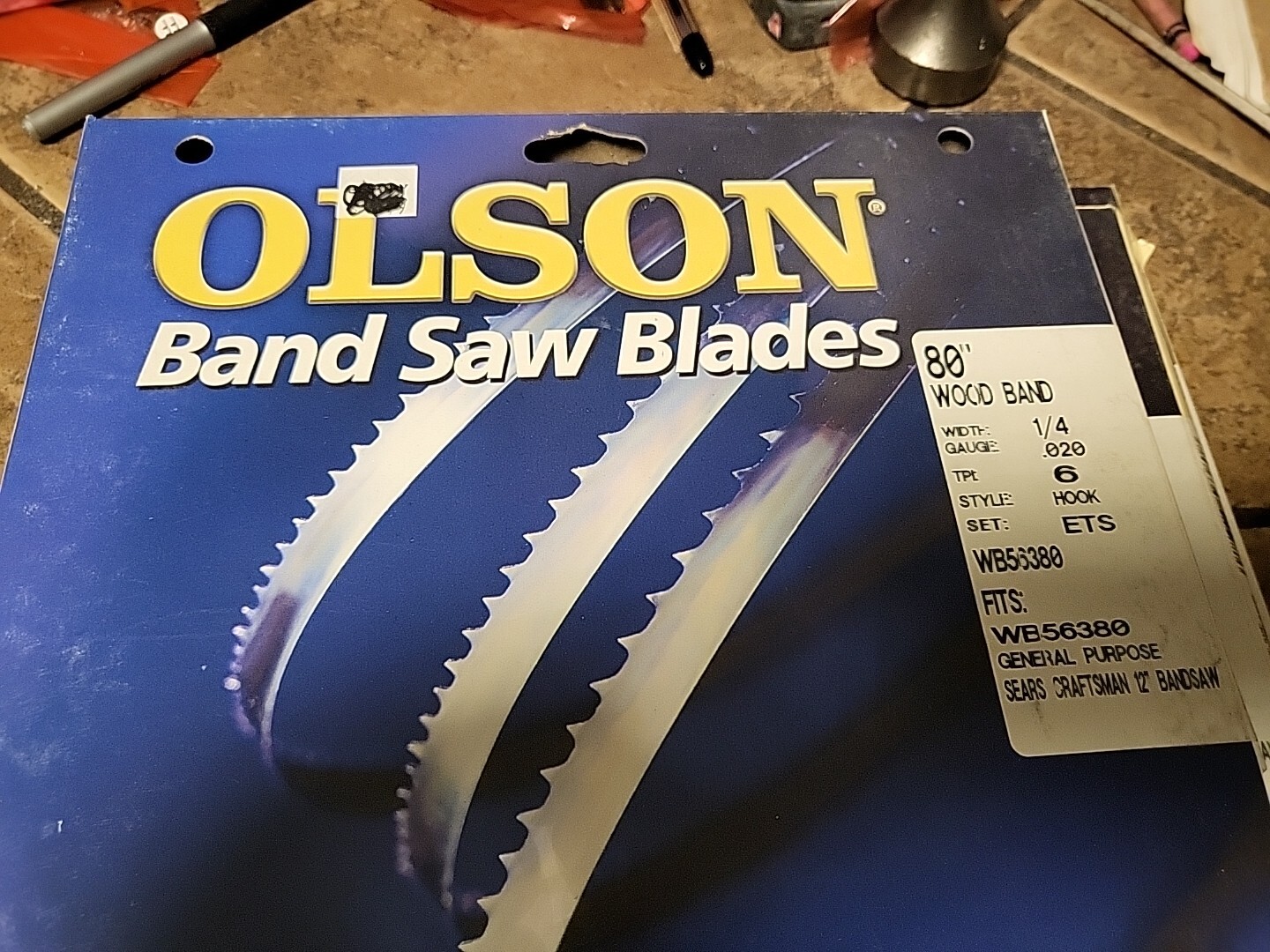 Olson Flex Back Band Saw Blade 80″ ix 1/4″, 6 TPI, Skip Raker.sears Craftsman