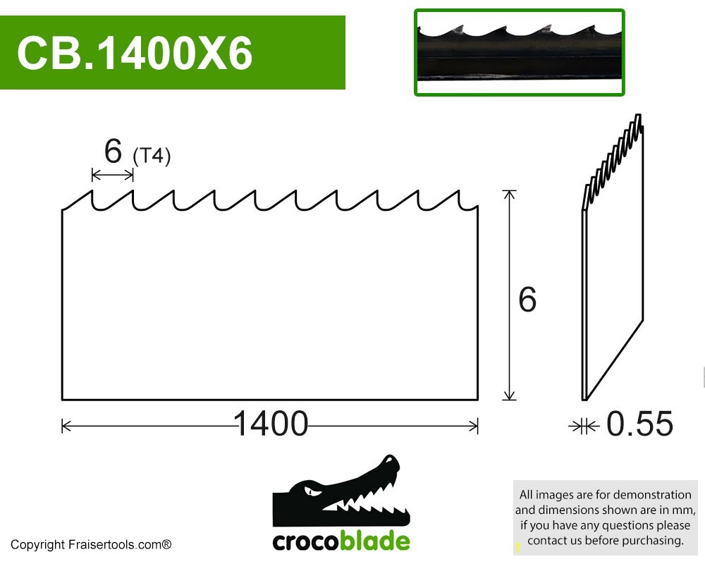 1400mm Wood Band Saw Blade – MADE IN ITALY – Crocoblade
