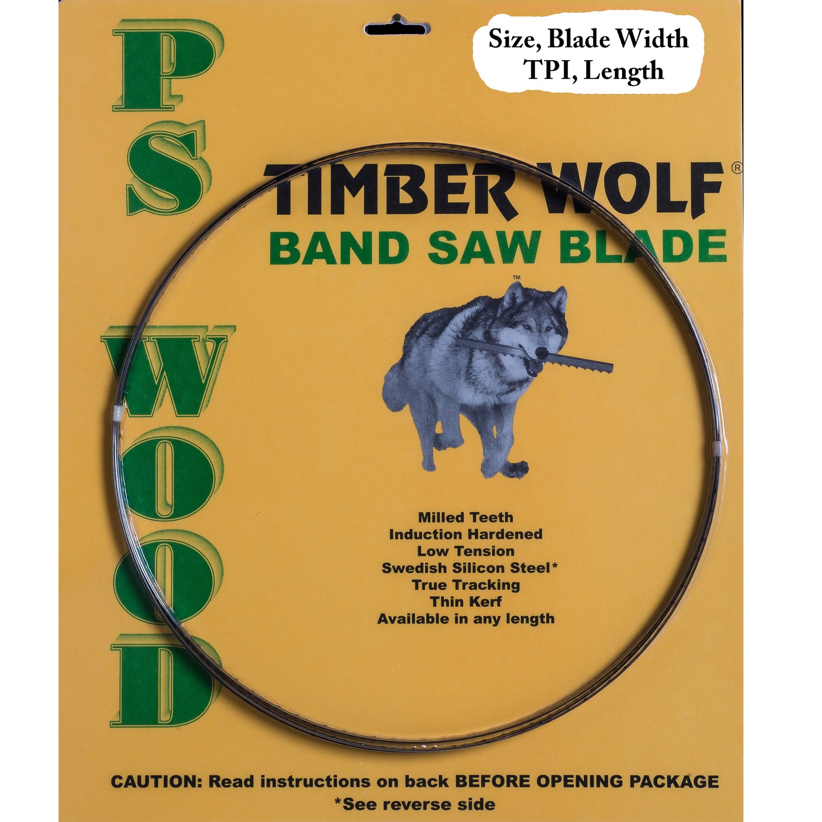 Timber Wolf – Band Saw Blade – 116″ x 1/8″x 14 TPI x .025″