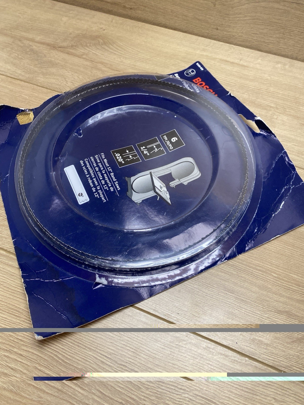 Bosch BS80-6W 80” x 1/4” x .020” 6 TPI Band Saw Blade New Open Package