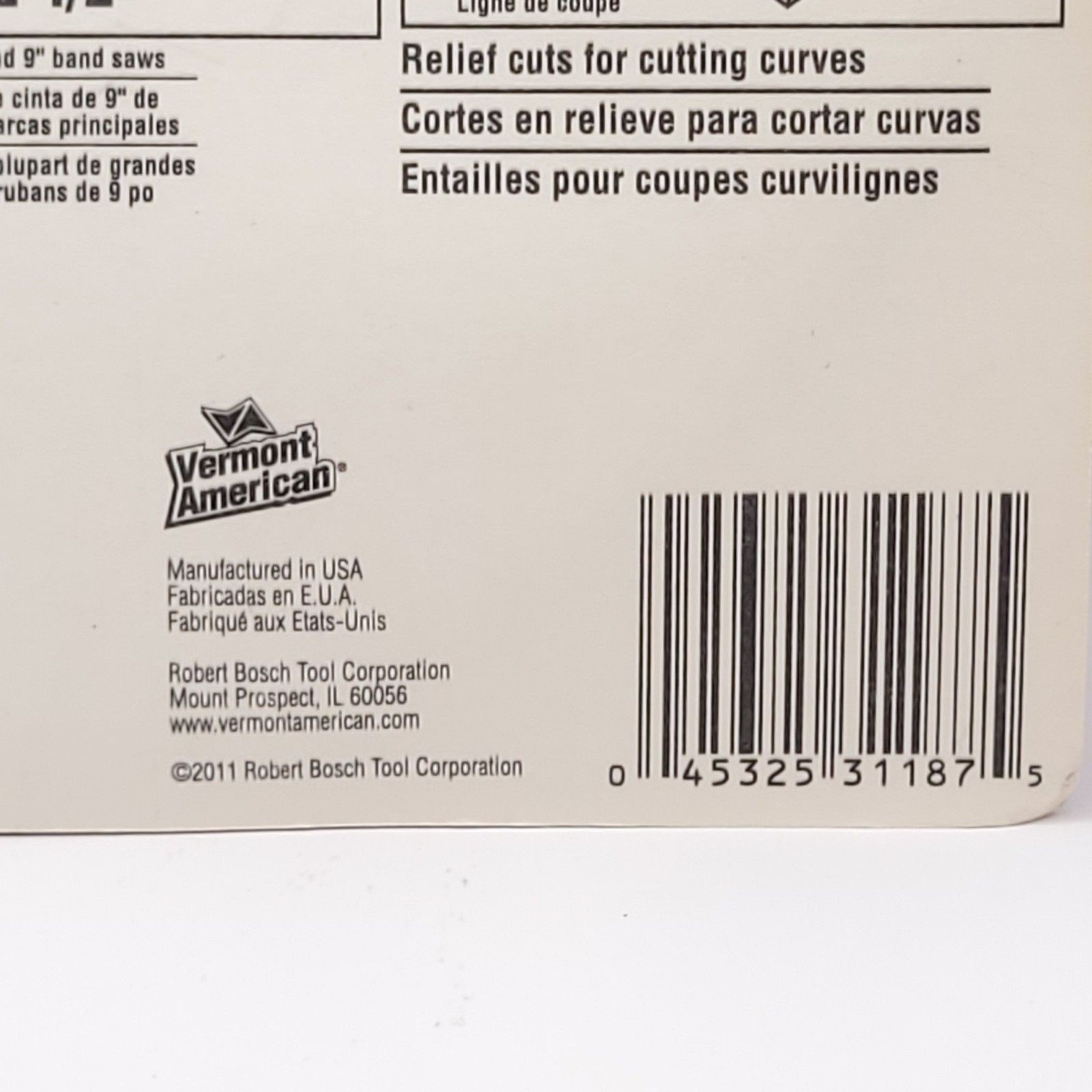 2 Packs Vermont American- Bosch- 1/4” X 62” Band Saw Blade New 6 TPI NOS Sealed