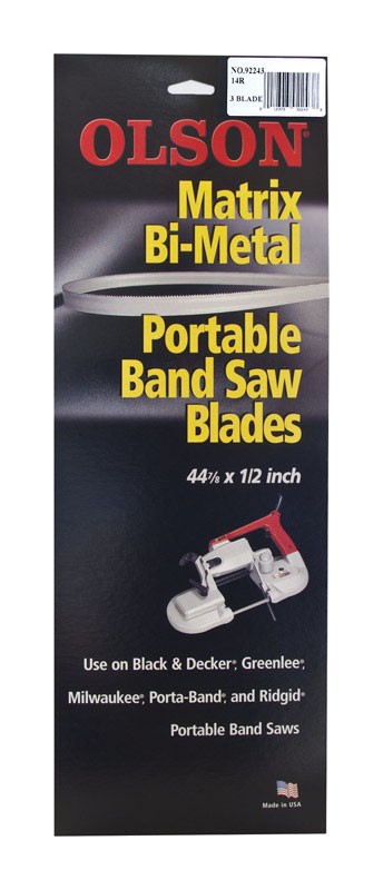 3-Box Olson 44.9″ Bi-Metal Band Saw Blade 14TPI 0.5″ Wide