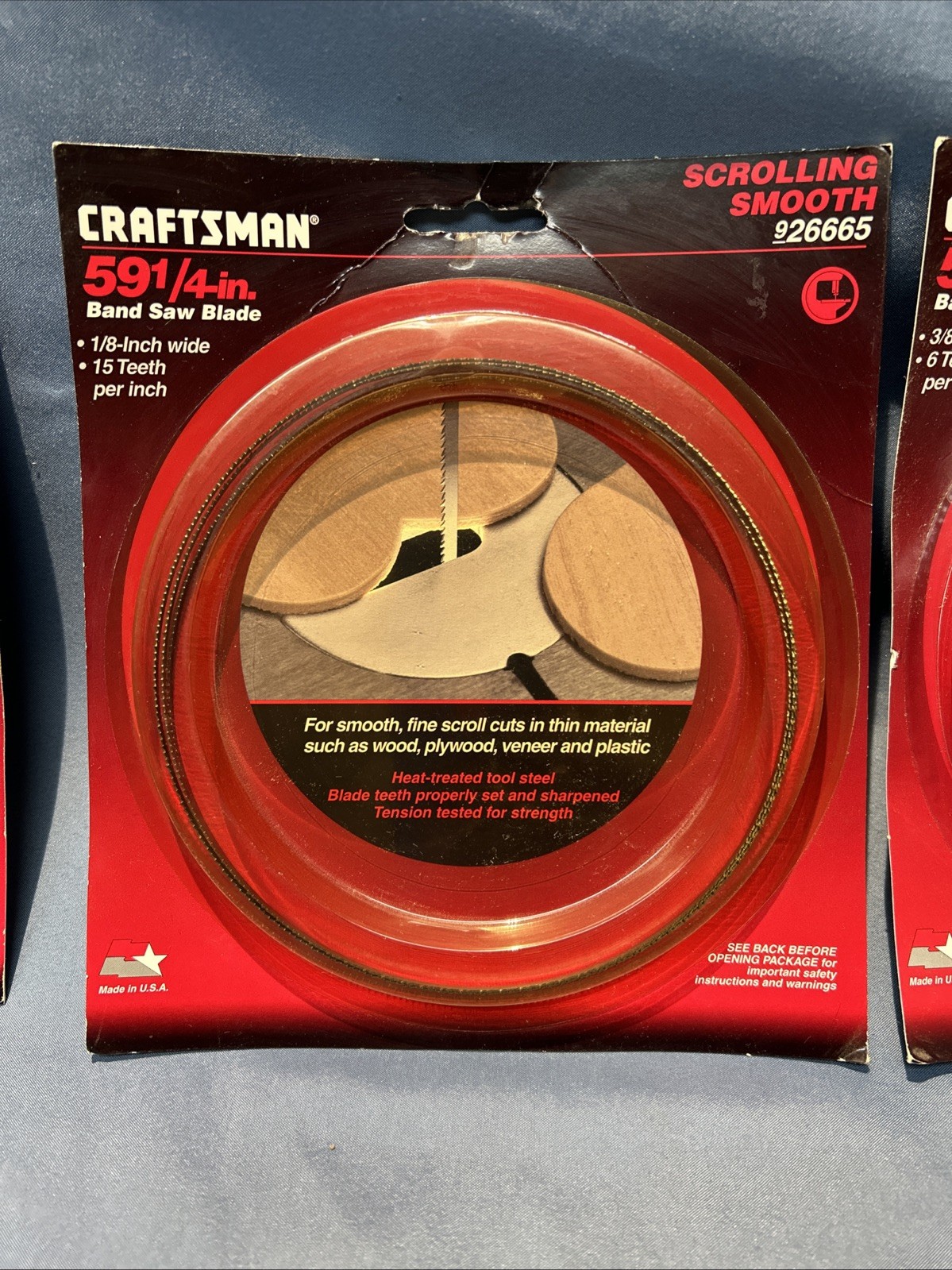 NOS Set Of 3 Craftsman 59-1/4” Bandsaw Blades 1 Each 926622, 926665, & 929666