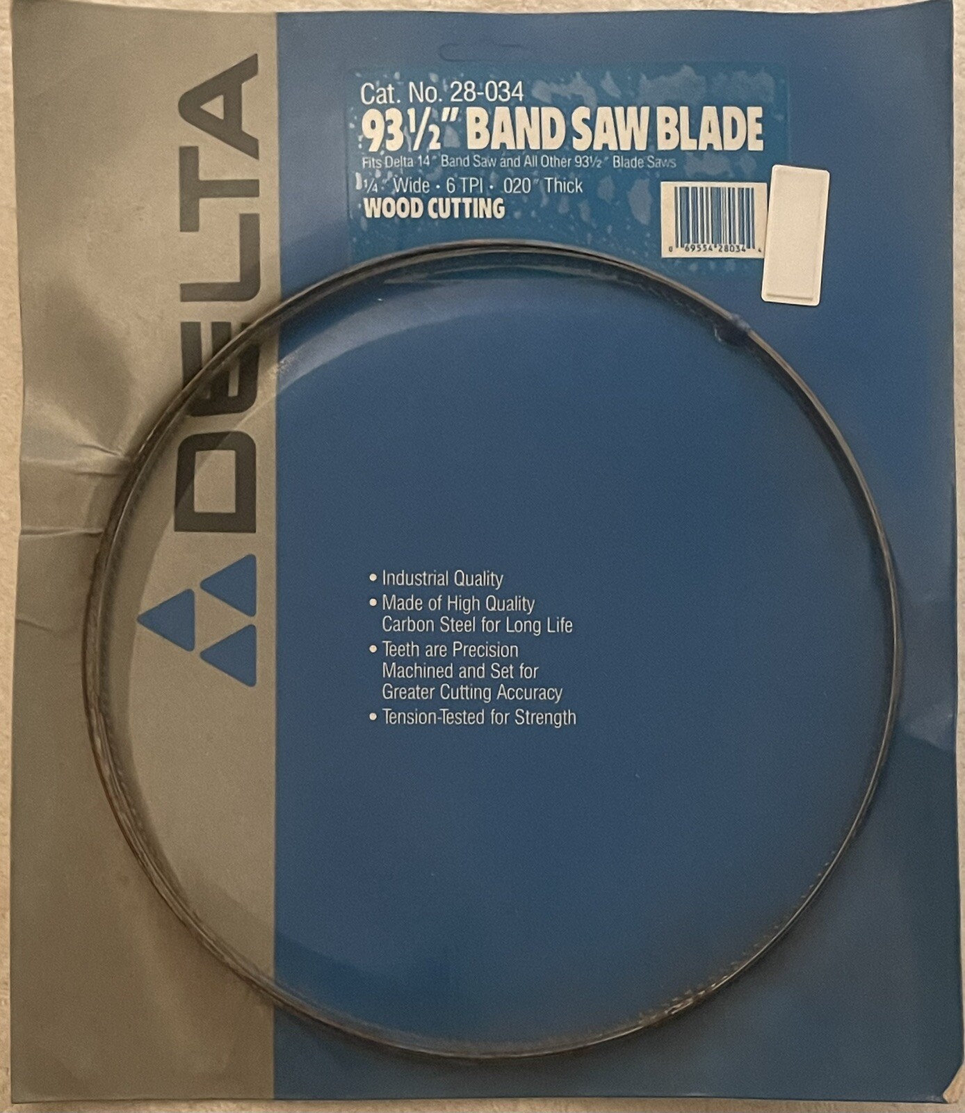 Delta 28-034 Wood 93 1/2″ BAND SAW BLADE D/ Wide – 6 TPI : 020″ Thick