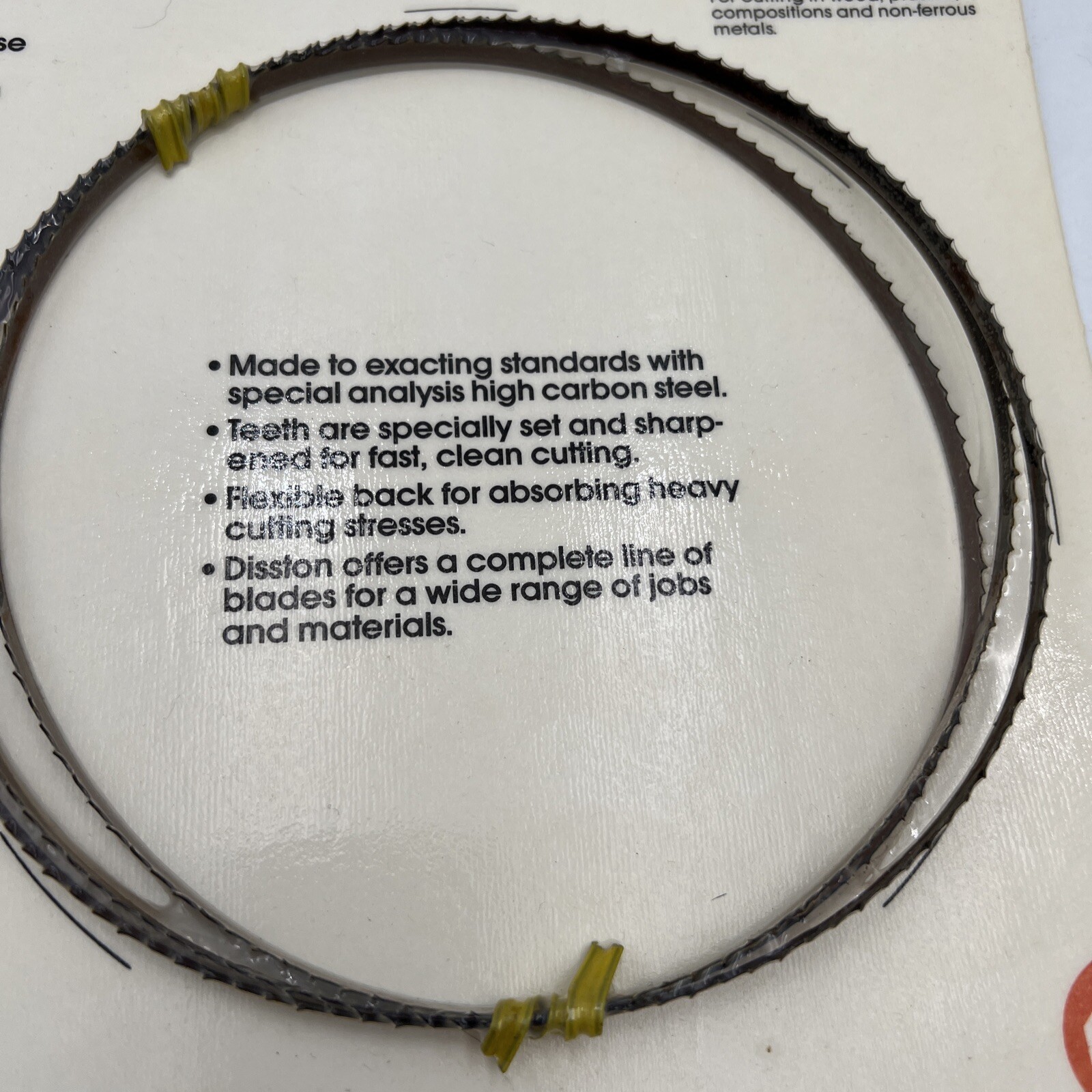 Disston Band Saw Blade 59” Length 1/4 Width .014 Thickness 6 Teeth inch 1020