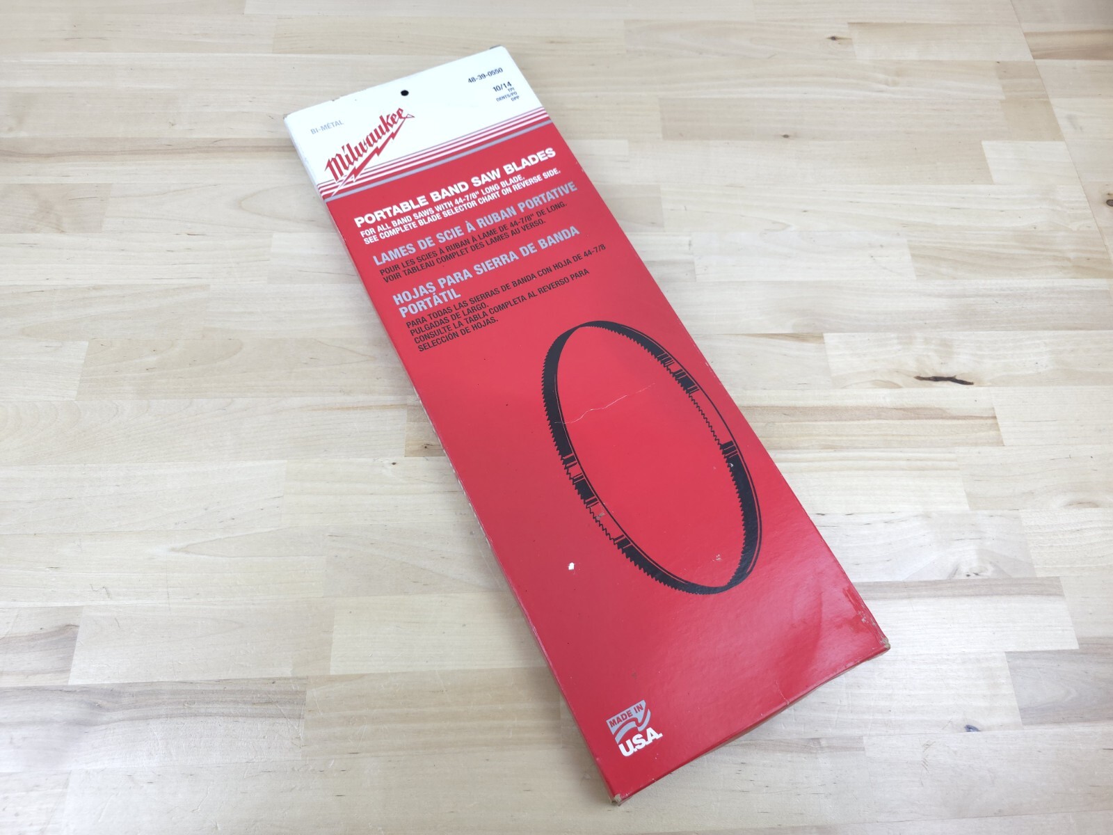 Milwaukee 48-39-0550 Portable Band Saw Blade 44 7/8″ 10/14 TPI Thick Metal 1PK