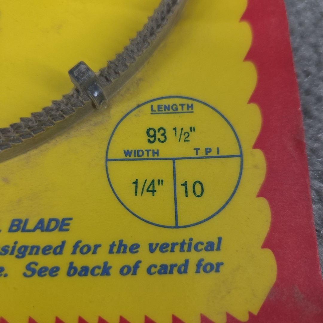 Supercut Wood 93.5 “ inch x 1/4 x .025 10 TPI Hard Tooth Tool Steel USA Made