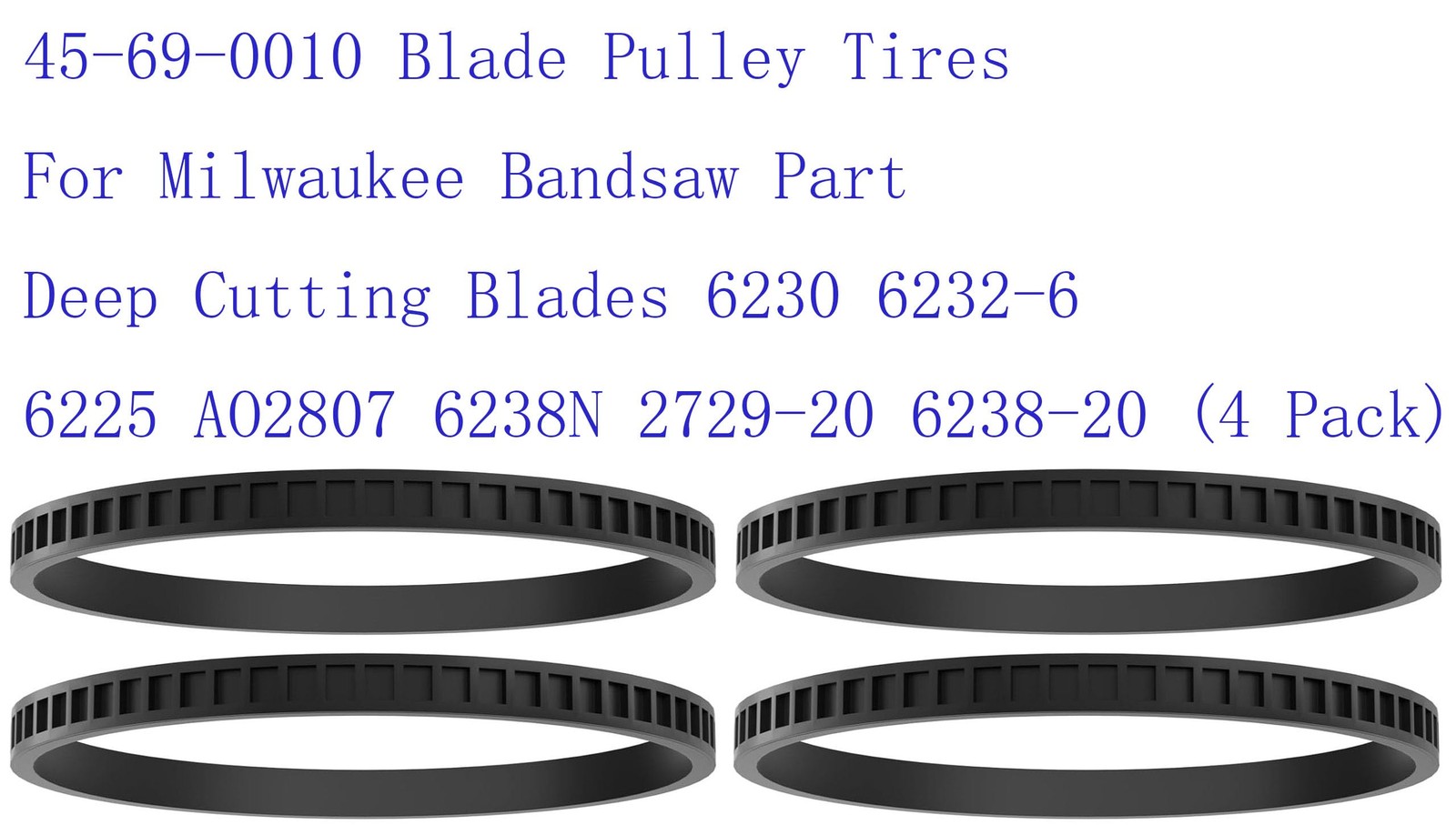 45-69-0010 Blade Pulley Tires for Bandsaw Part Deep Cutting Blades 6230 Black