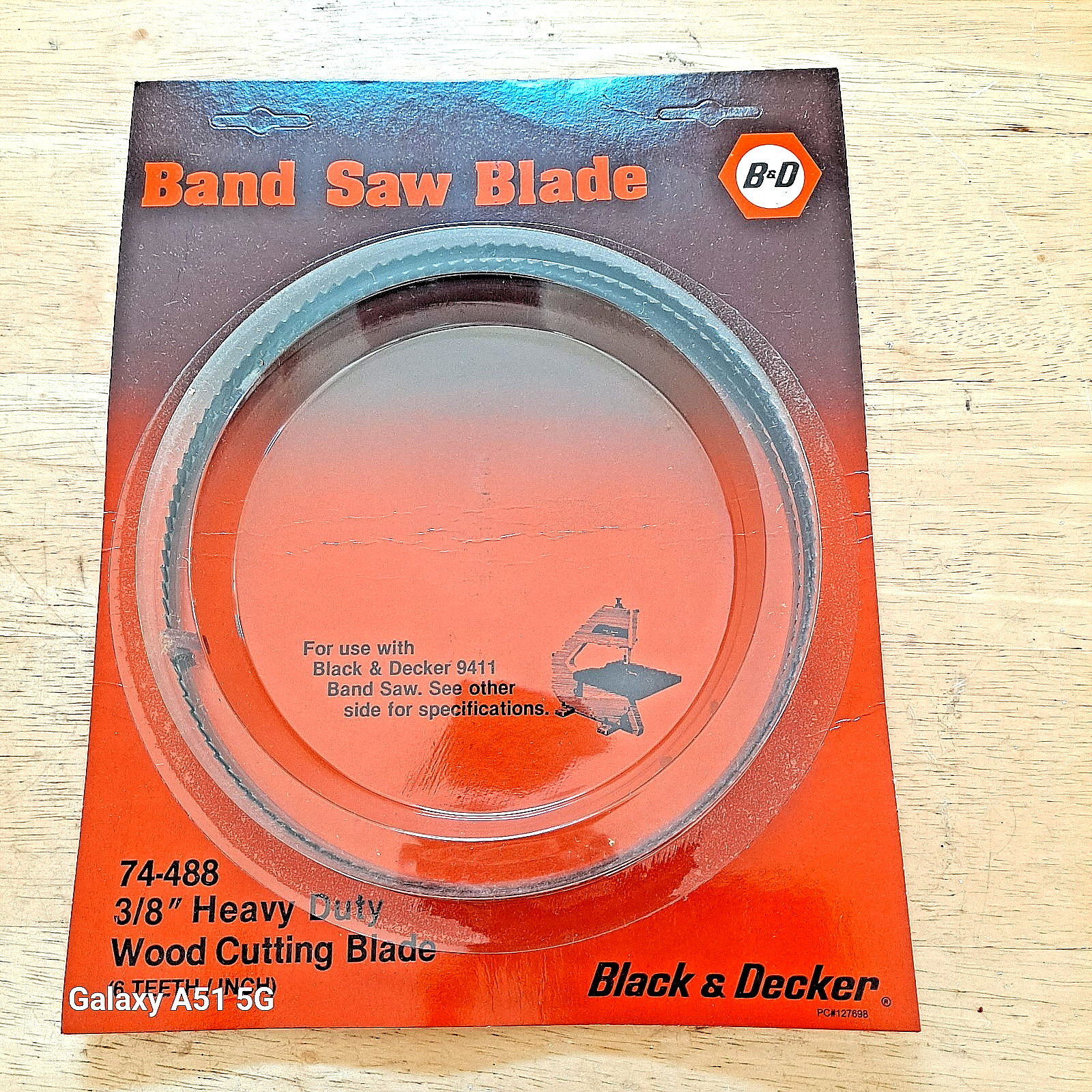 Black & Decker Band Saw 9411 Blade 74-488 Wood Cutting 59 1/2 x 3/8″ .014 NOS
