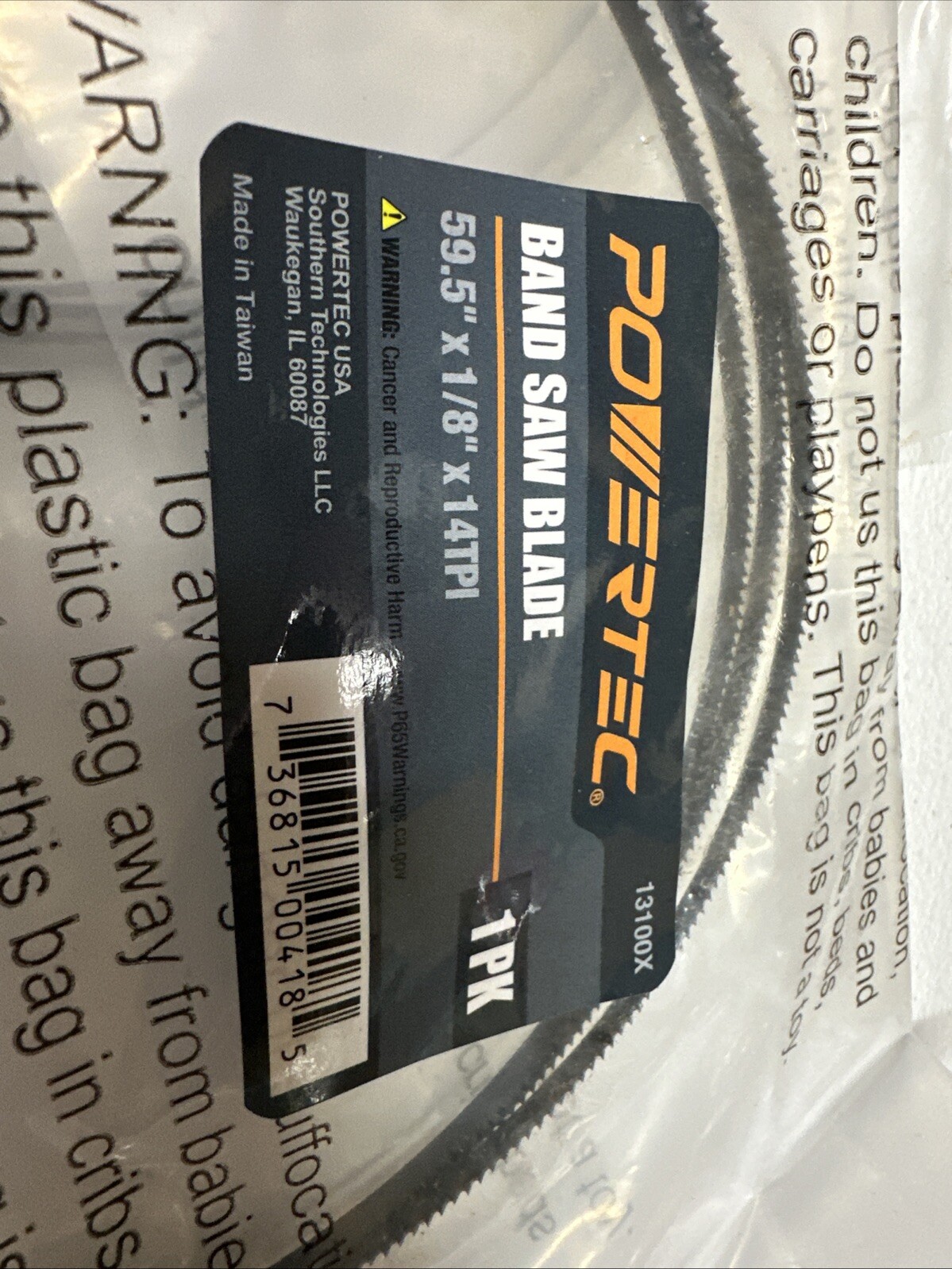 POWERTEC 59.5″ Bandsaw Blades, 1/8″ x 14 TPI – 59-1/2 inch – 2Pack (13100X)