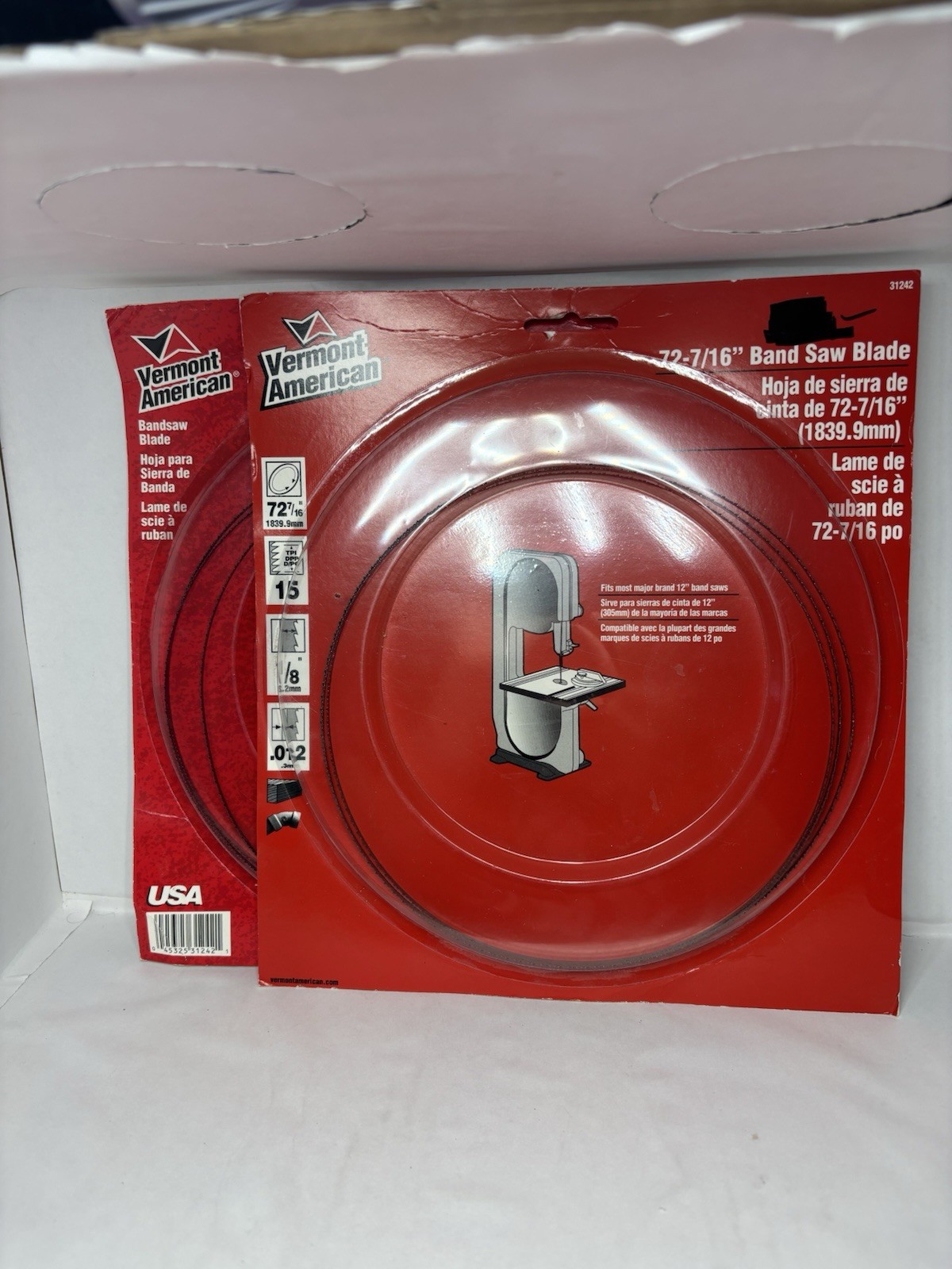 Vermont American 31242 Band Saw Blade 72-7/16in x 1/8in 15 TPI .012 PVC