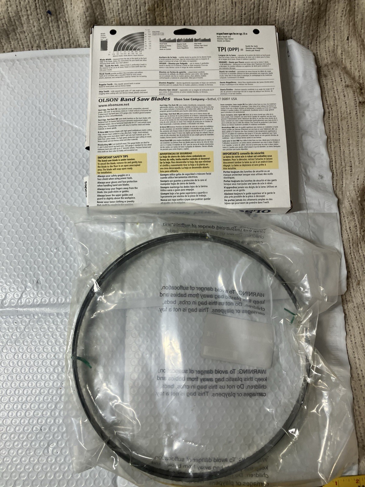 Olson 105 In. x 1/2 In. 3 TPI Band Saw Blade FB23105DB Olson Powertec 13201X