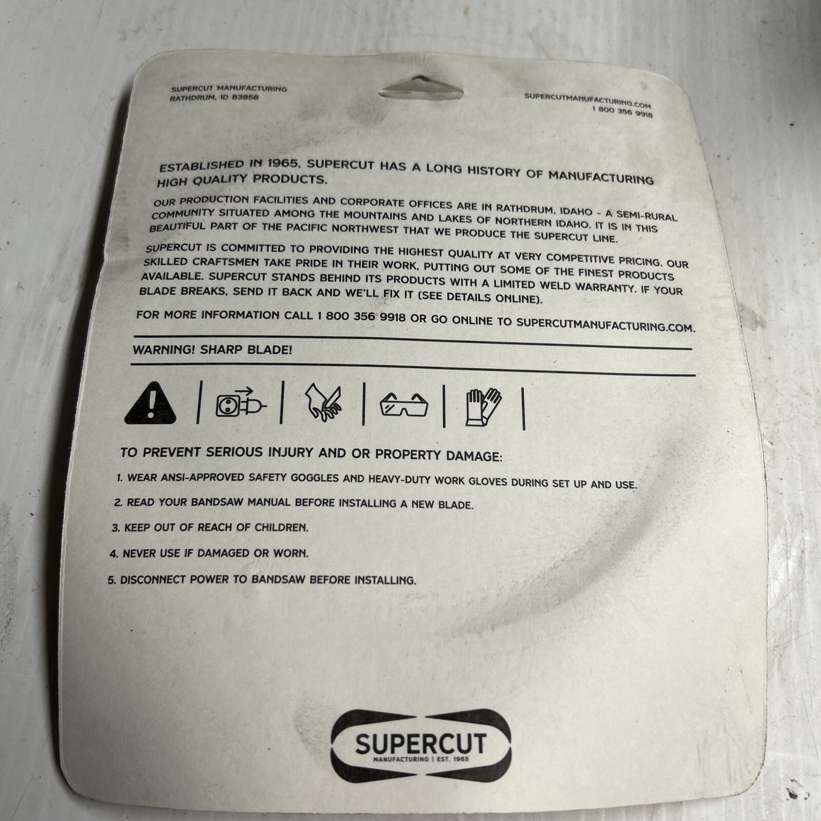 Supercut 105-inch x 1/2-inch x .025 x 6 TPI Carbon Tool Steel (Made in USA)