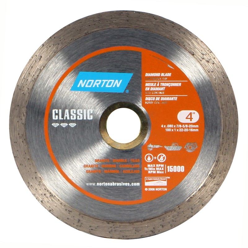 Norton 7660702793 Classic Continuous Diamond Circular Saw Blade 4 Dia. in.