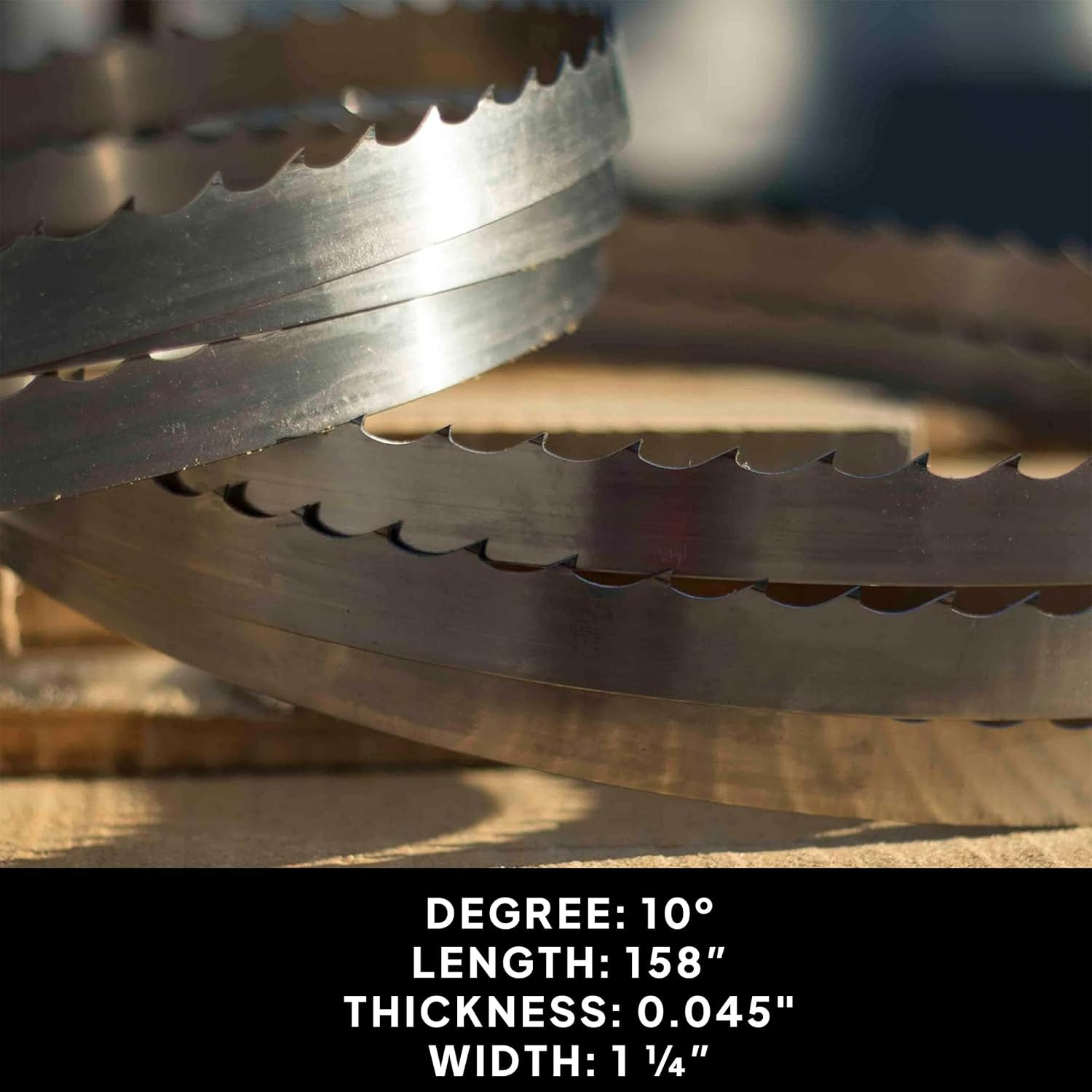 158″ Sawmill Bandsaw Blades 5-Pack – Doublehard 10° All-Purpose Sawing