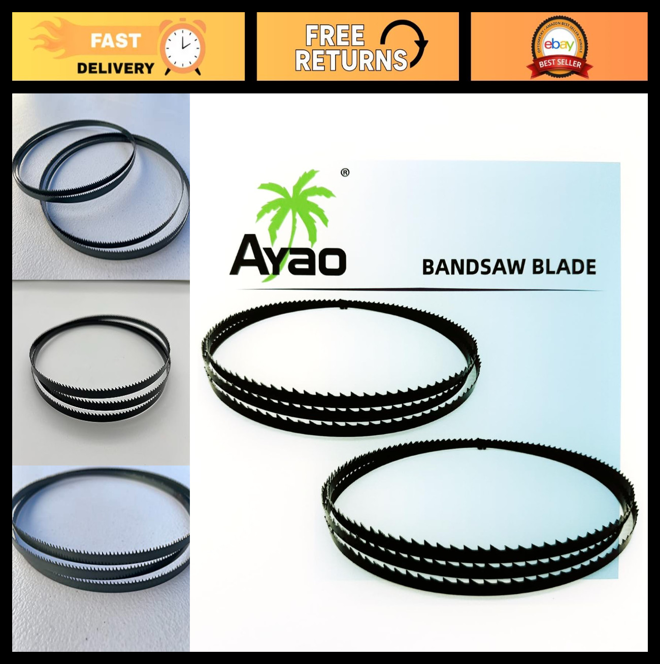 111-Inch Bandsaw Blades 1/4-Inch 12TPI for 14″ Band Saw – 2 Pack, Precision Cutt