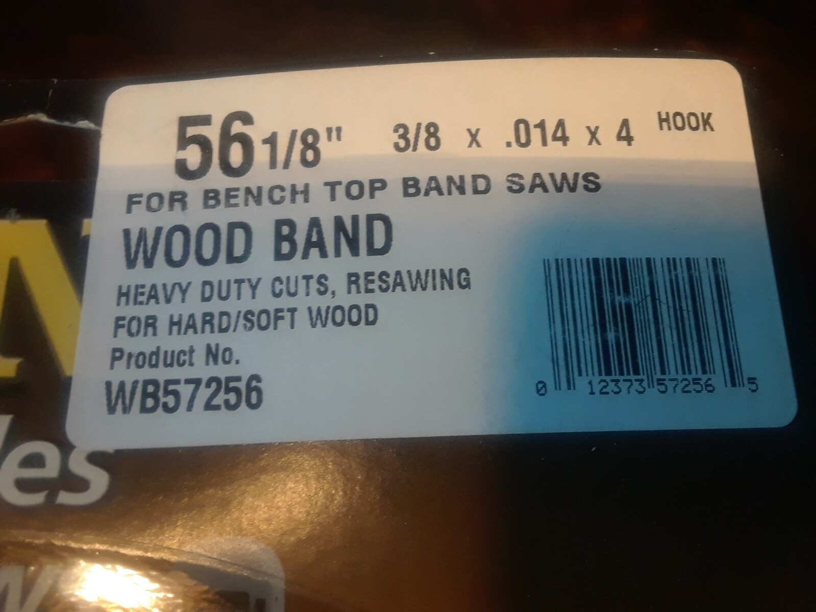 Olson Band Saw Blade 56 1/8″ x 3/8″, 4 TPI, Hook Tooth for Heavy Sawing
