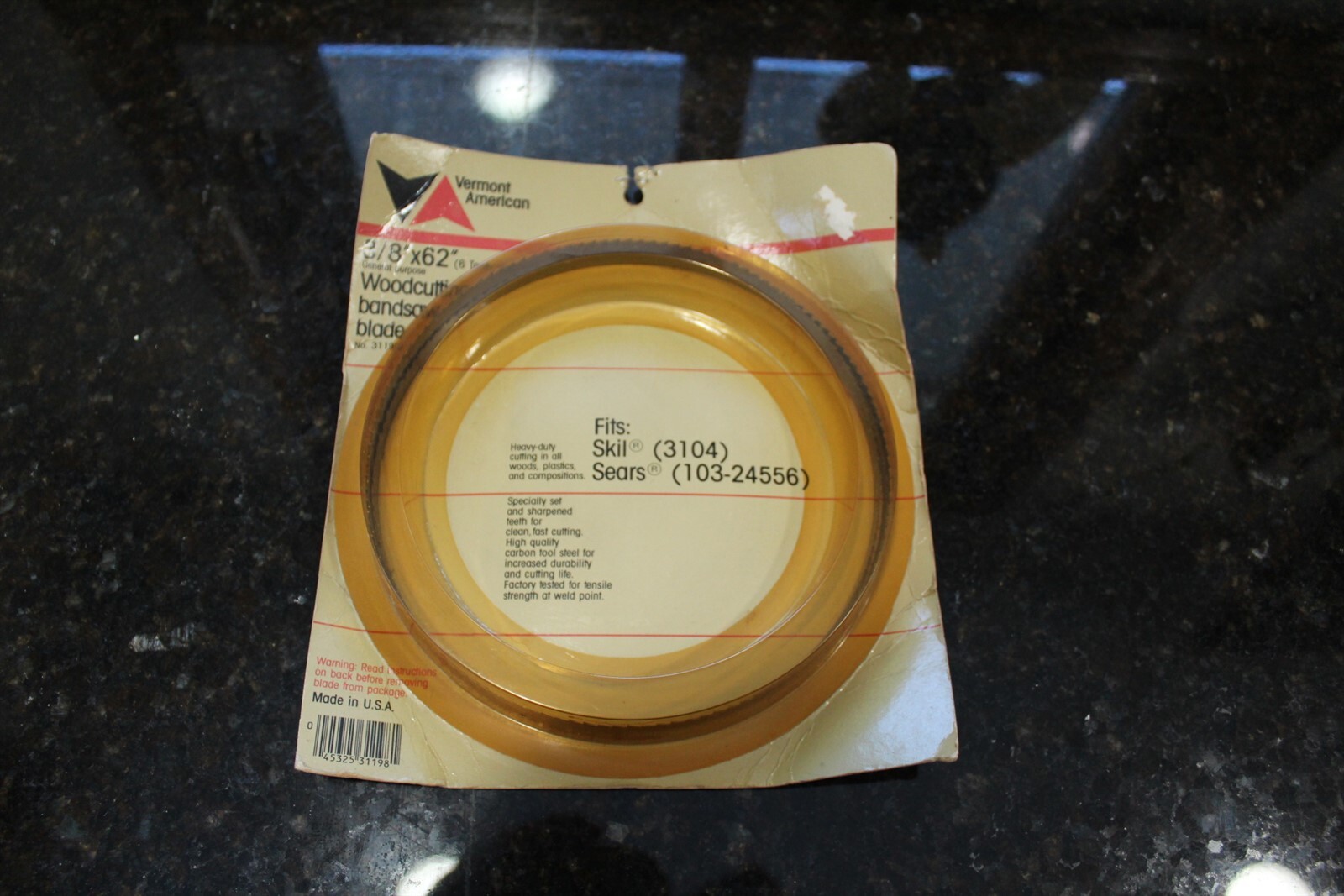 Vermont American 3/8″ x 62″ Woodcutting Band Saw Blade 6 Teeth Per Inch 31198