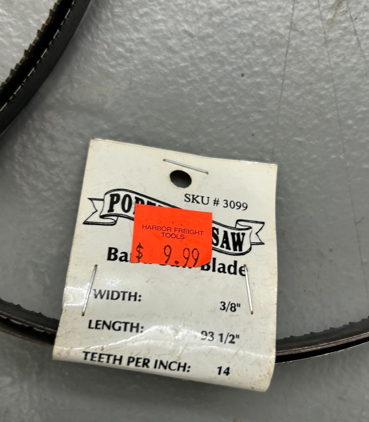 2 PORTLAND BAND SAW BLADES Harbor Freight 3099 3/8″ 93.5″ 14 TPI Steel Tool NIP