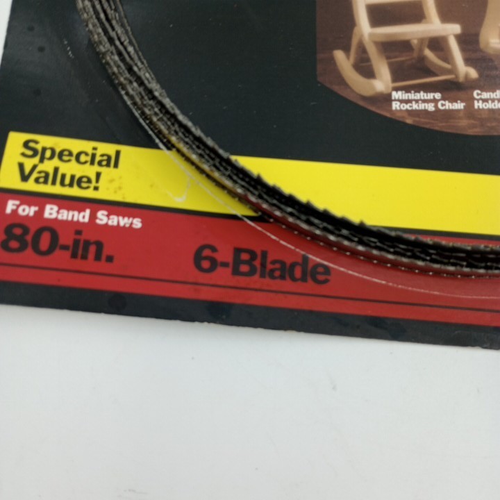 6 Band Saw Blades Vintage Craftsman 29661 6 PACK 80″ x 1/8 to 1/4″ USA, NEW OPEN