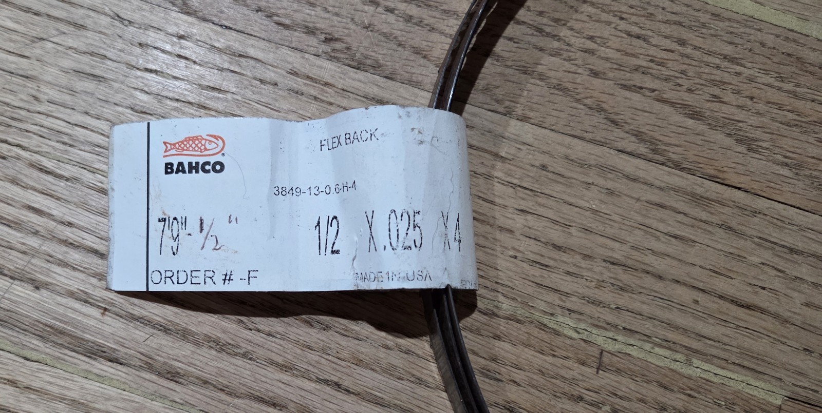 Bahco Bandsaw Blade 7’9″ ~ 1/2″x.025″x4 Flex Back