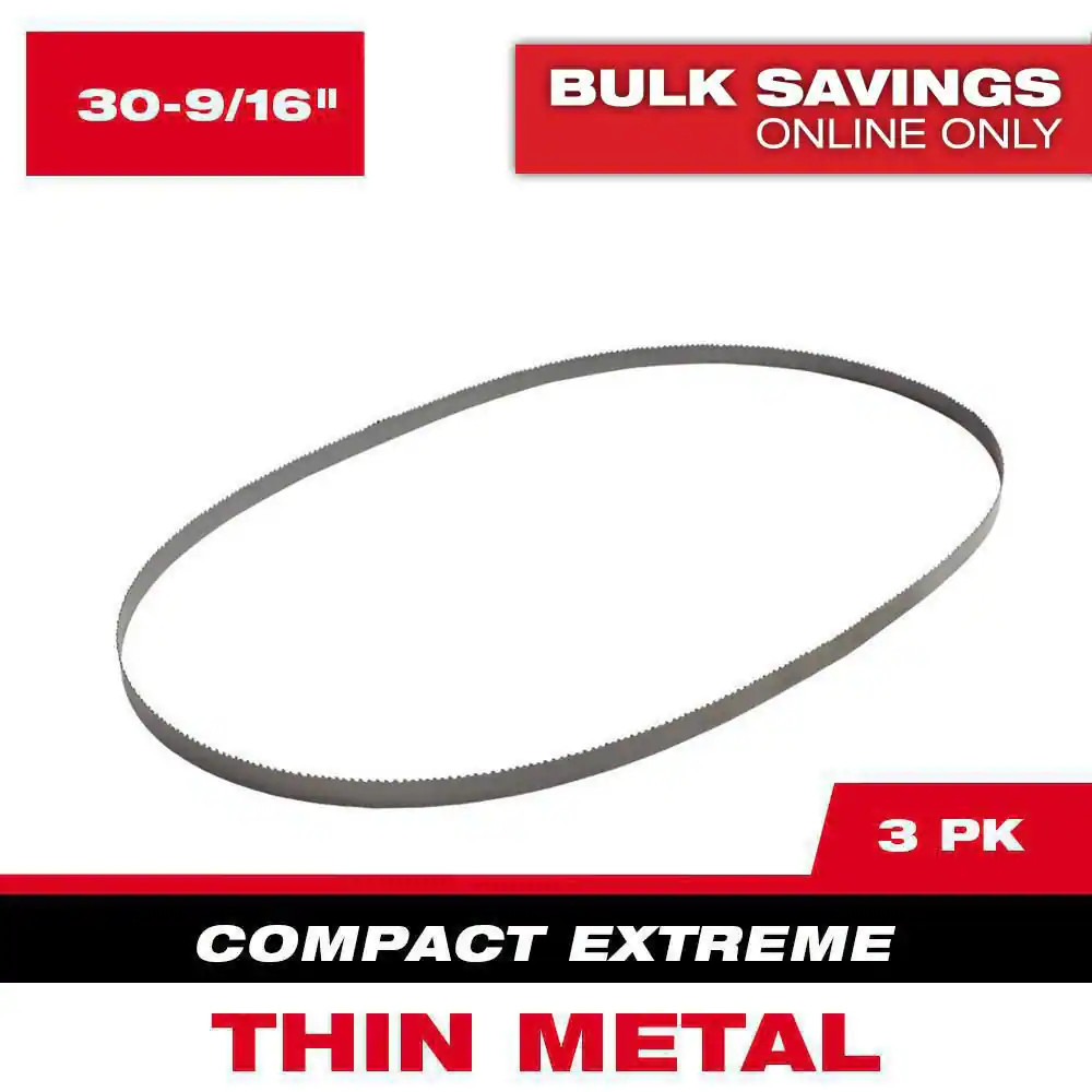 30-9/16 In. 12/14 TPI Compact Extreme Thin Metal Cutting High Speed Steel Band S
