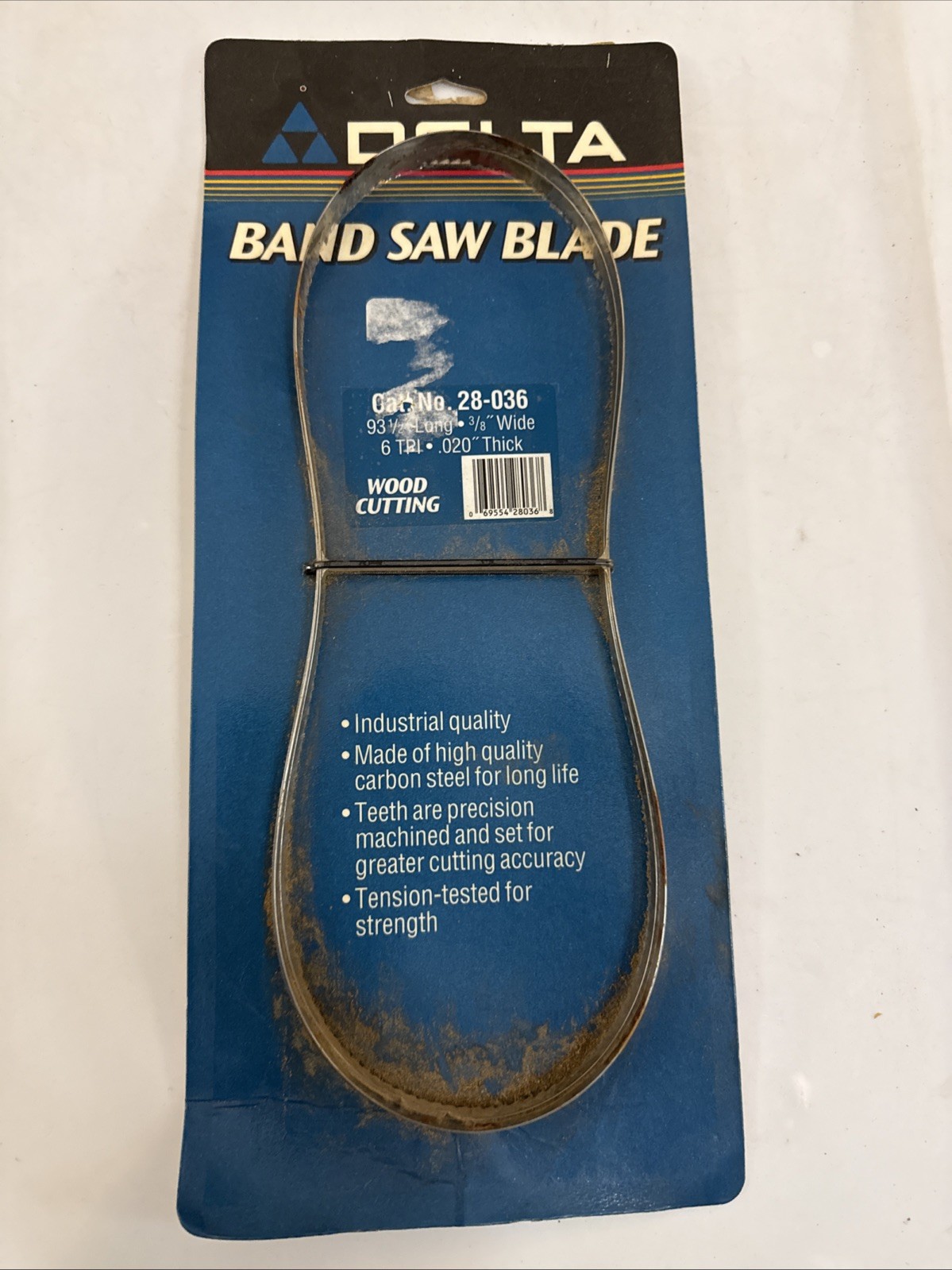 Delta 28-036 Wood Cutting Band Saw Blade 93.5L x 3/8″ W x .020″ Thick 6 TPI