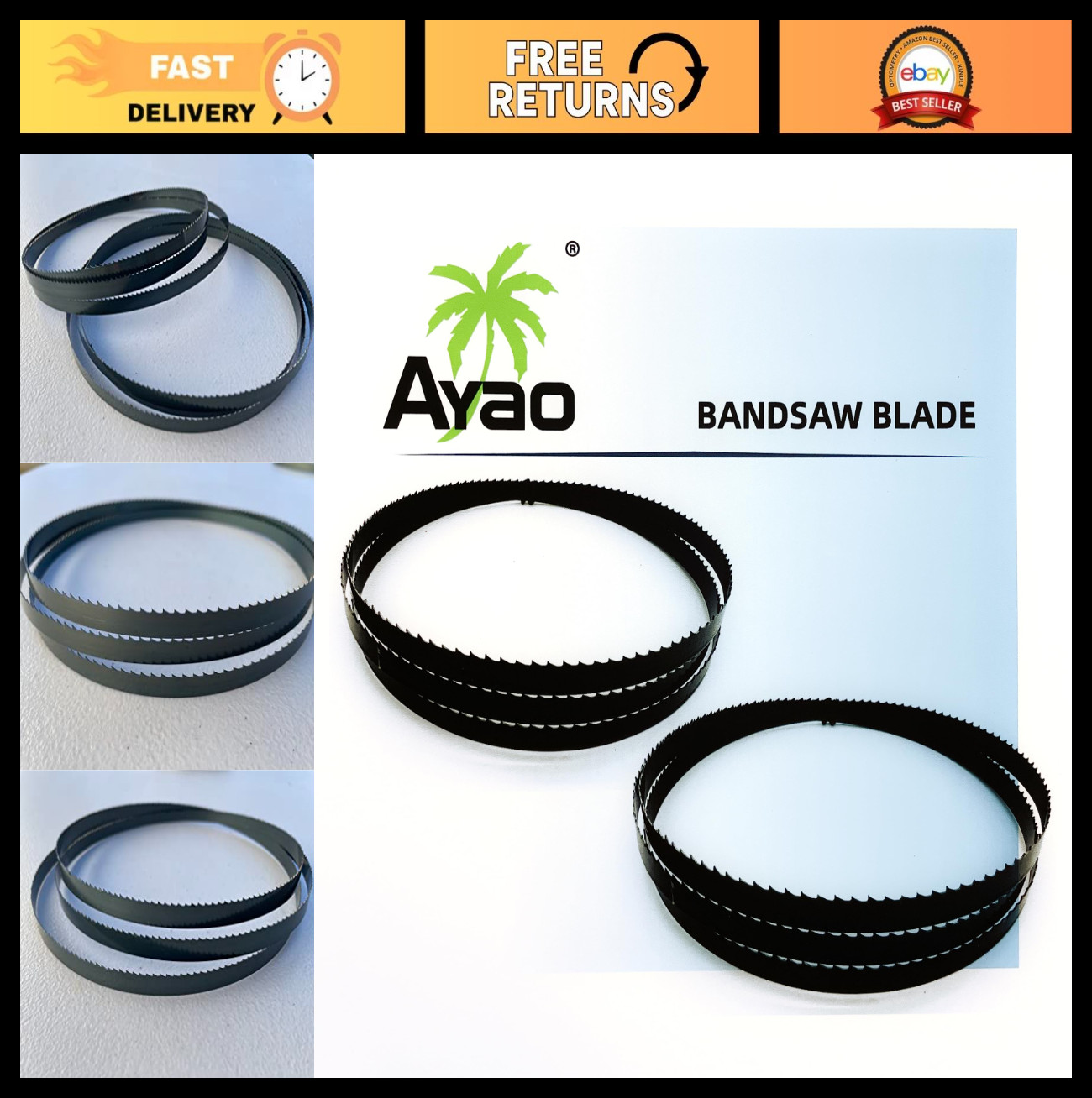 Wood Band Saw Blades 93.5″ x 3/8″ x 6TPI – High-Quality 2-Pack for Precision Cut