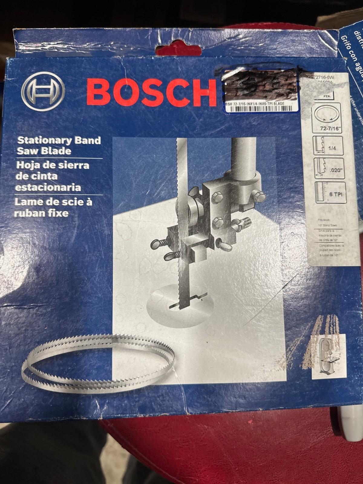 NEW Bosch Stationary Band Saw Blade 72″-7/16″ – 6TPI for Wood & PVC