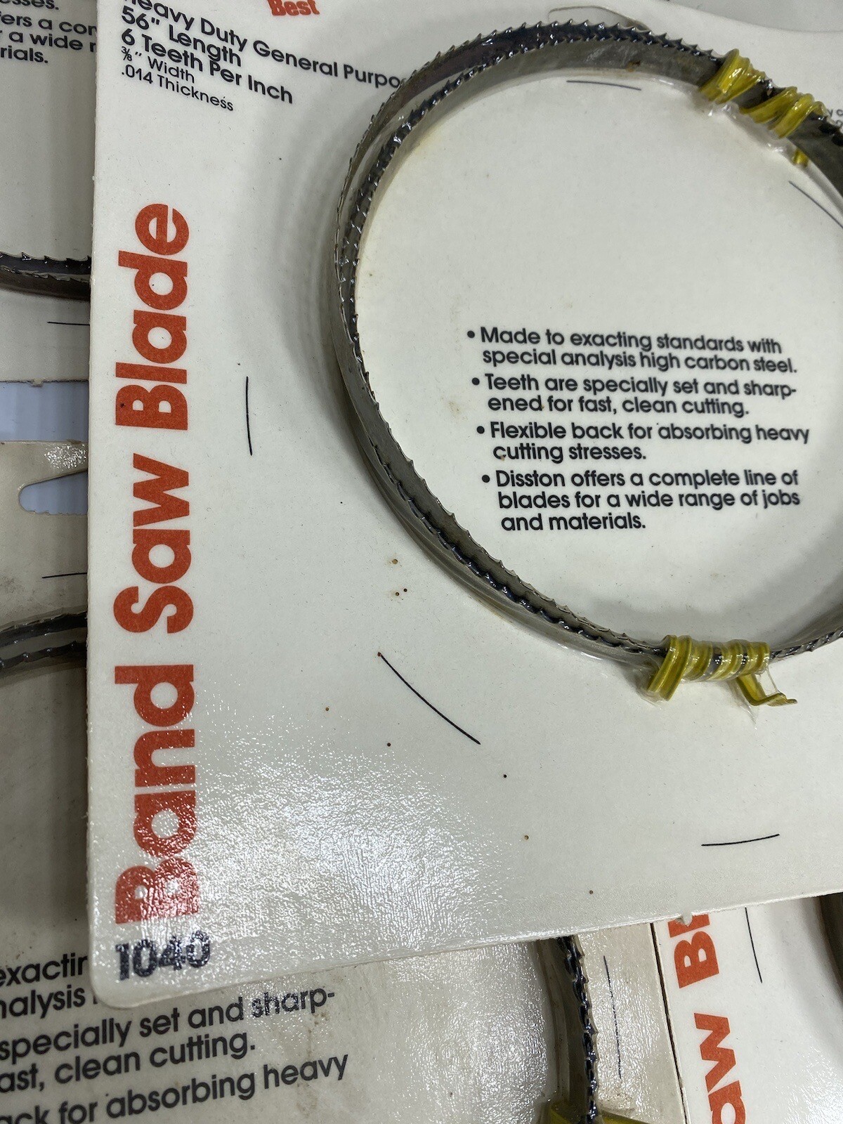 5 Disston Band Saw Blade 56” Length 3/8 Width .014 Thickness 6 Teeth inch 1040