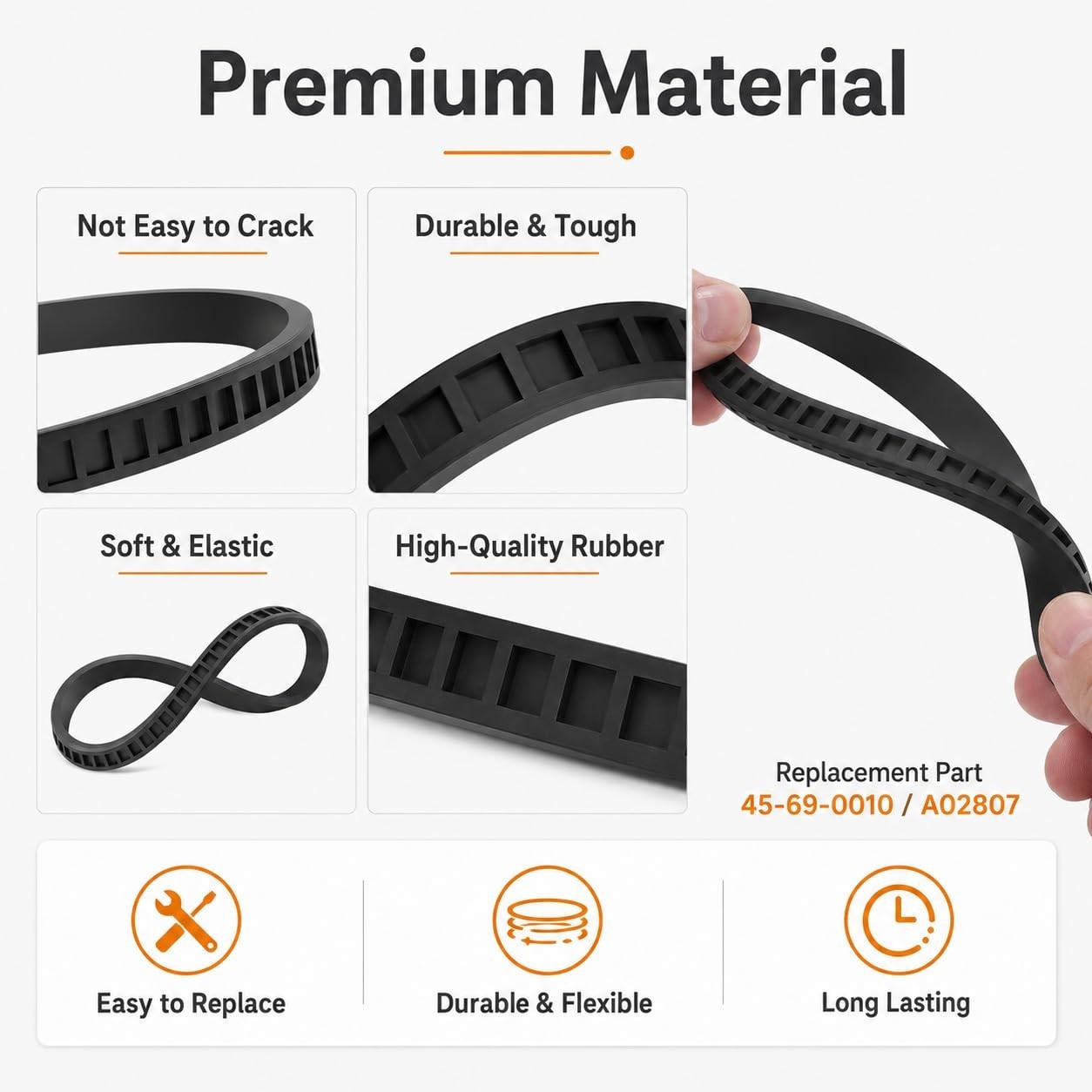 10 Pack Replacement Band Saw Blades & Rubber Drive Belts for Deep Cut Tires